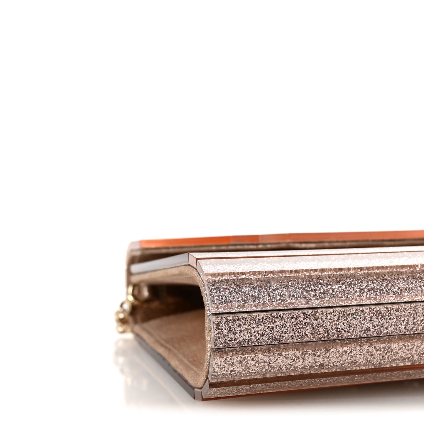 Acrylic Glitter Candy Clutch Ballet Pink