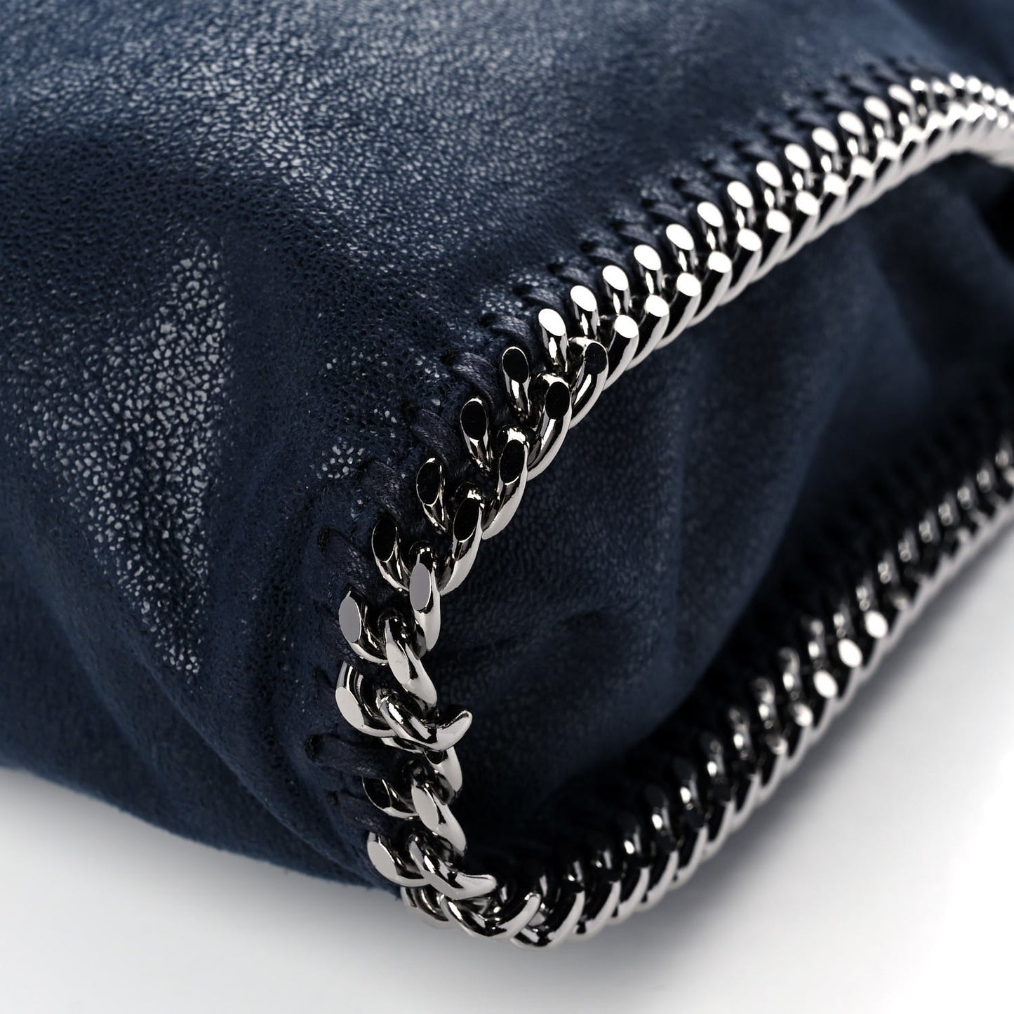 Shaggy Deer Falabella Fold Over Tote Navy