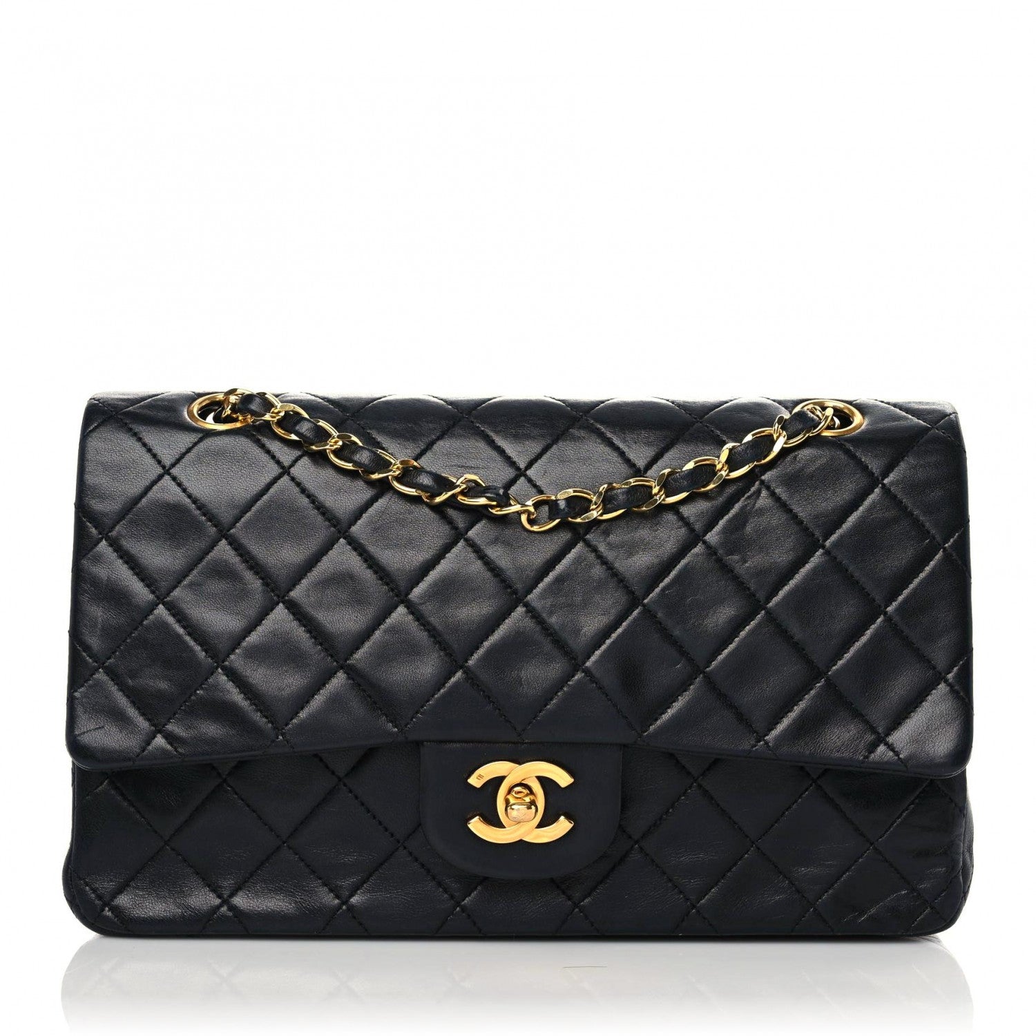 Chanel Lambskin Quilted Medium Double Flap Black 1 of 20