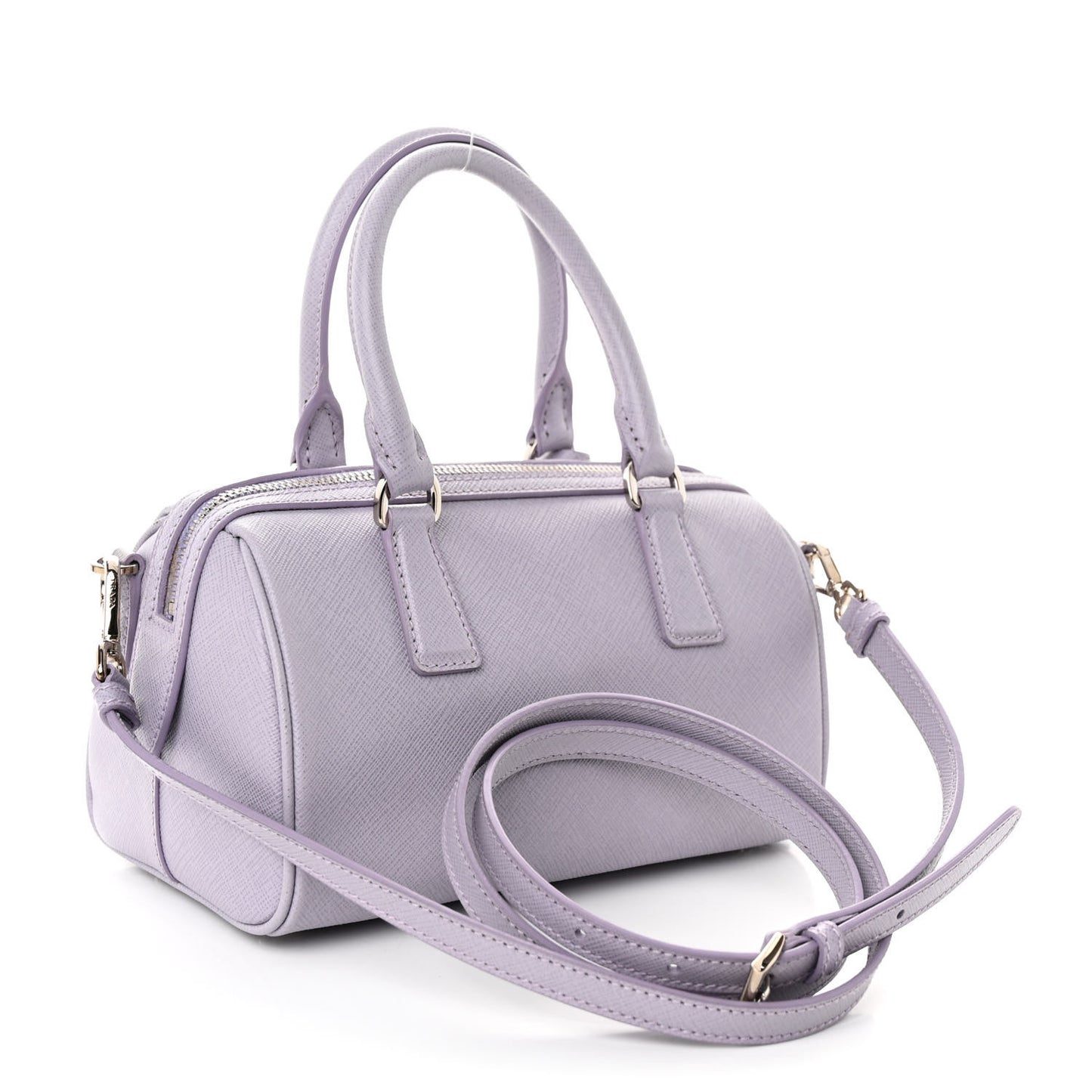 Saffiano Lux Top Handle Crossbody Bag Glicine