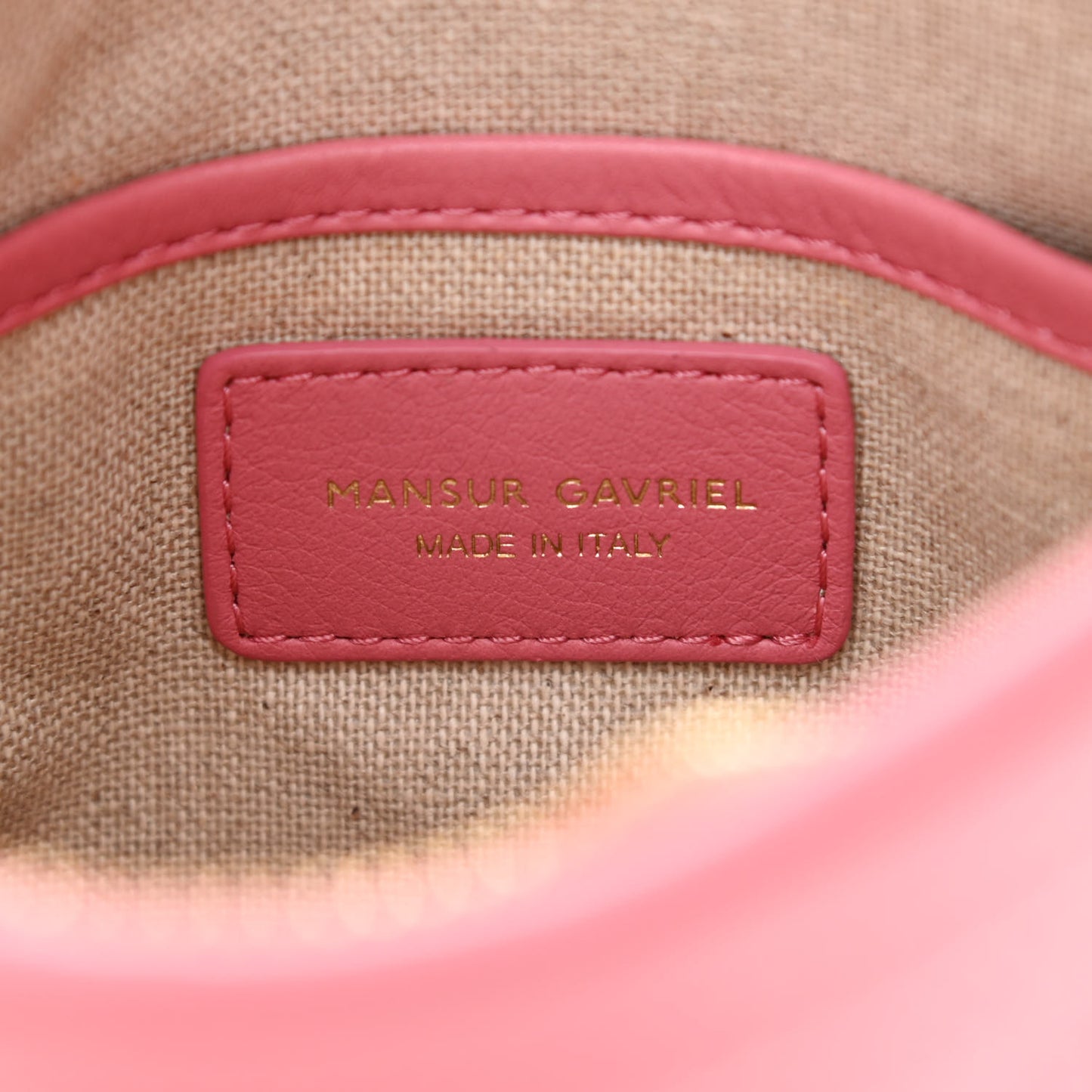 Pebbled Calfskin Mini Zip Bucket Bag Pink