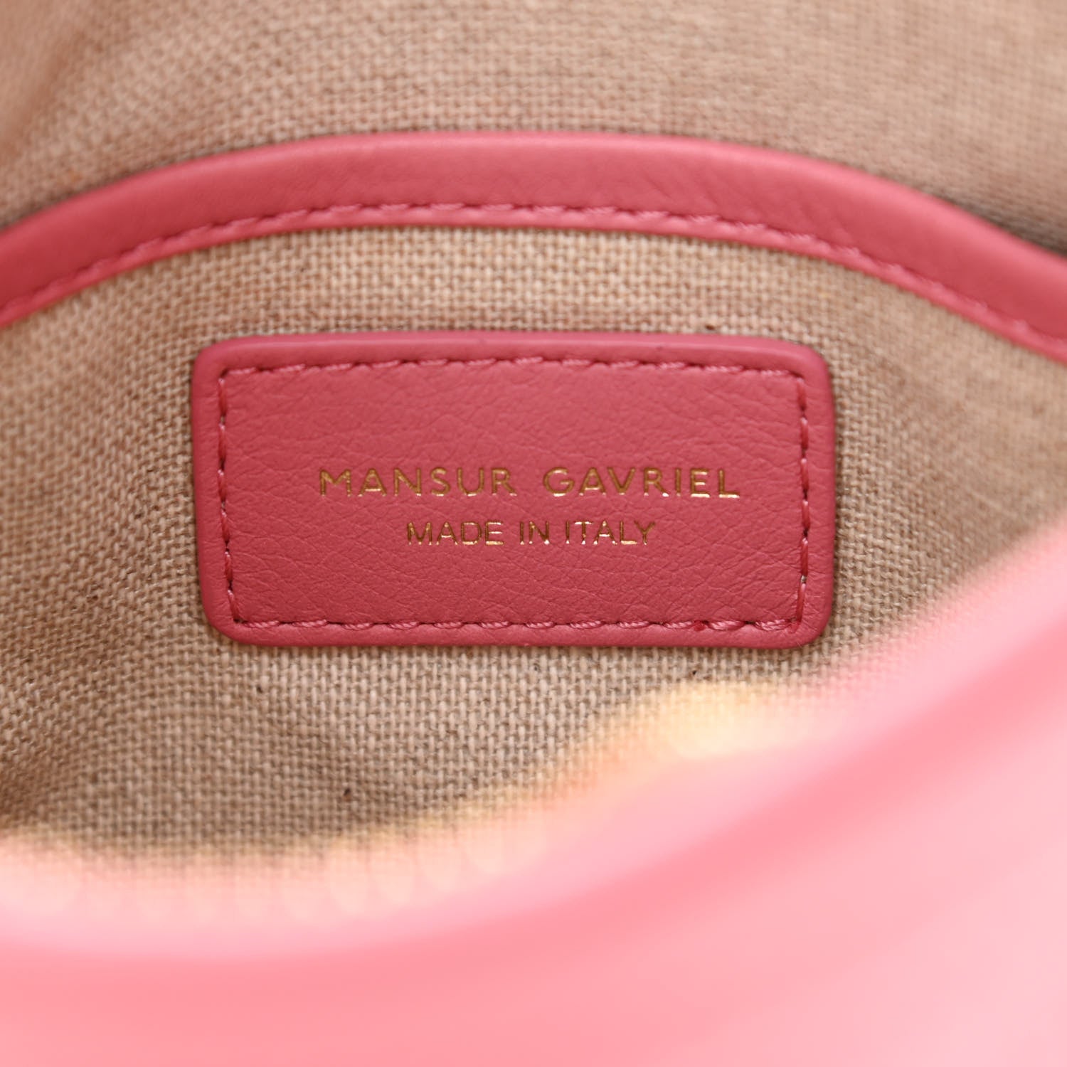 Mansur Gavriel Pebbled Calfskin Mini Zip Bucket Bag Pink 5 of 7