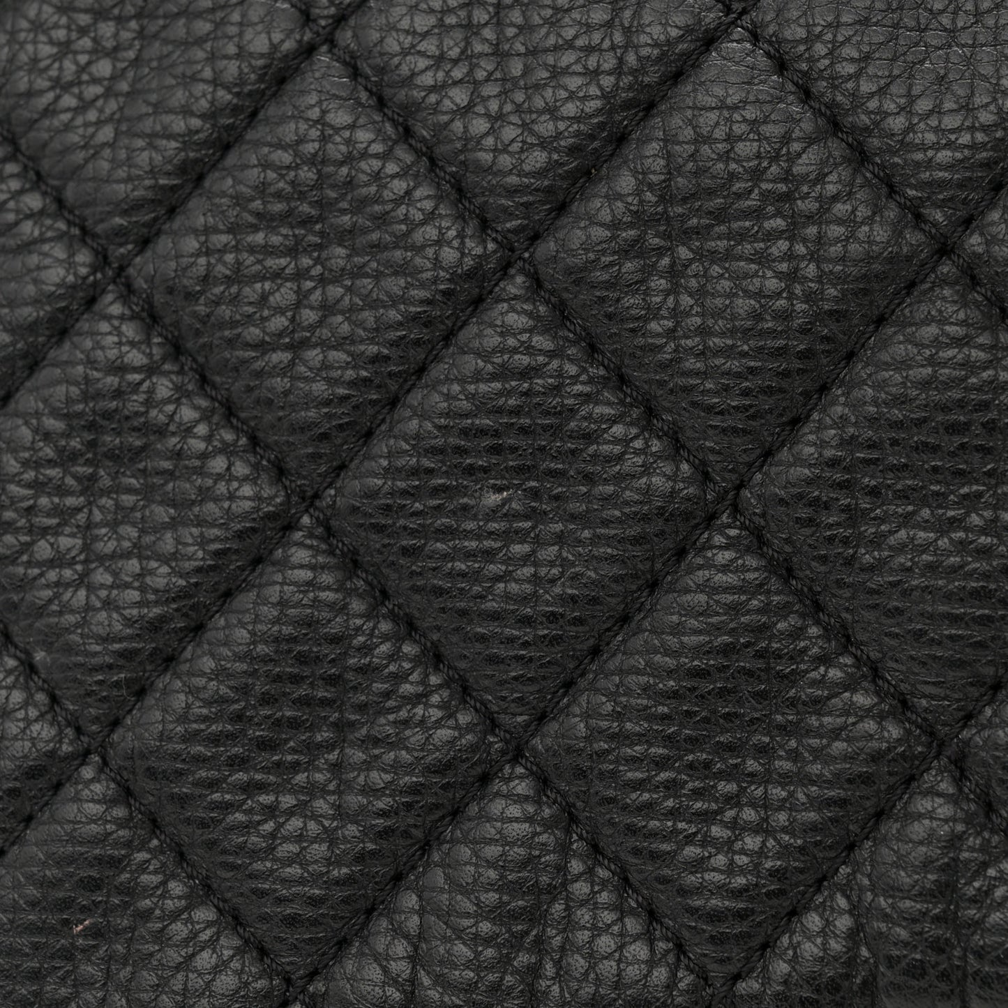 Calfskin Quilted XXL Travel Flap Bag Black