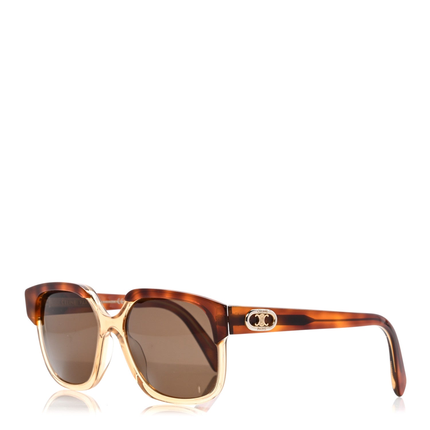 Celine Acetate Triomphe Square Sunglasses CL40155I Tortoise  display picture 3