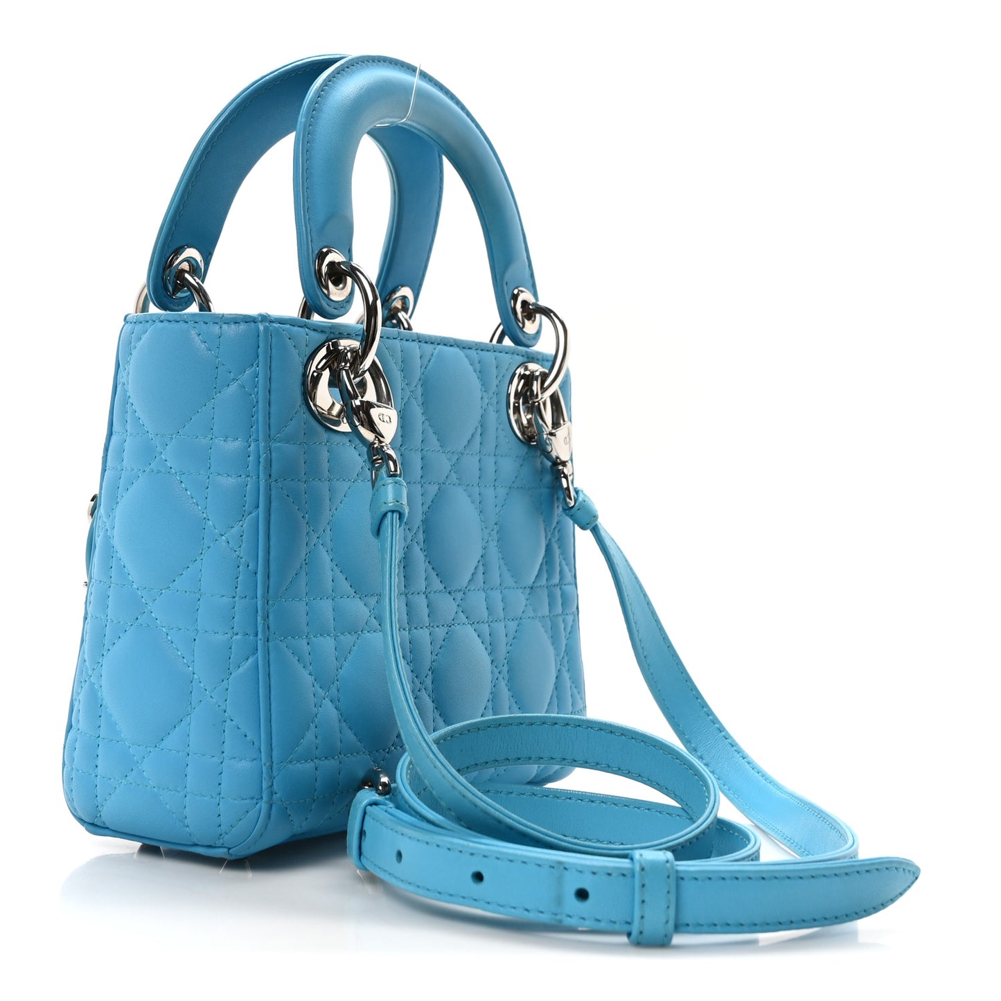 Lambskin Cannage Mini Lady Dior Blue