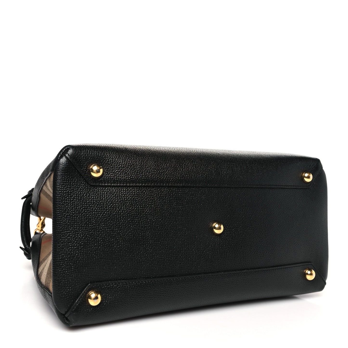 Derby Calfskin House Check Medium Banner Tote Black