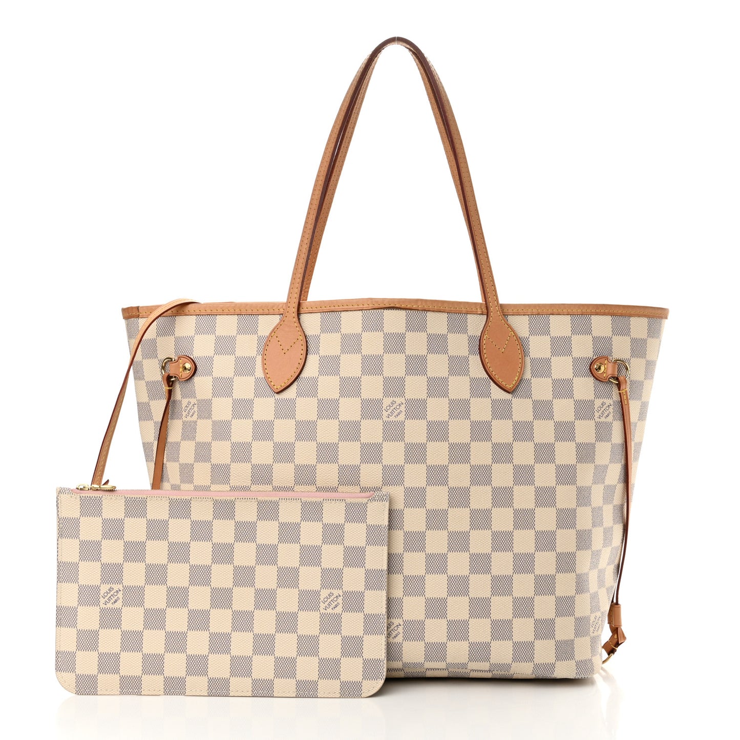 Damier Azur Neo Neverfull MM Rose Ballerine