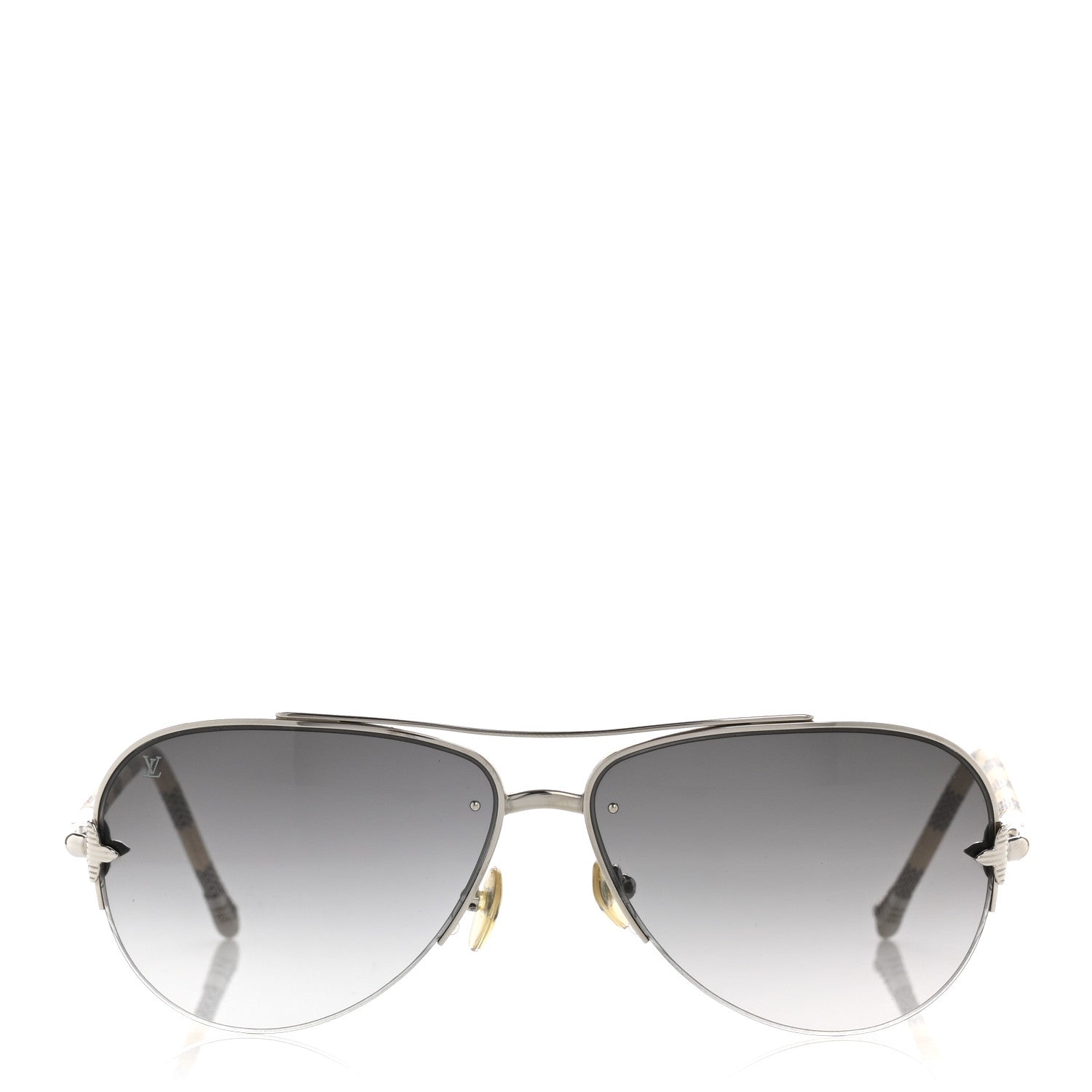 Louis Vuitton Damier Azur Petite Viola Pilote Aviator Sunglasses Z0570U 2 of 8