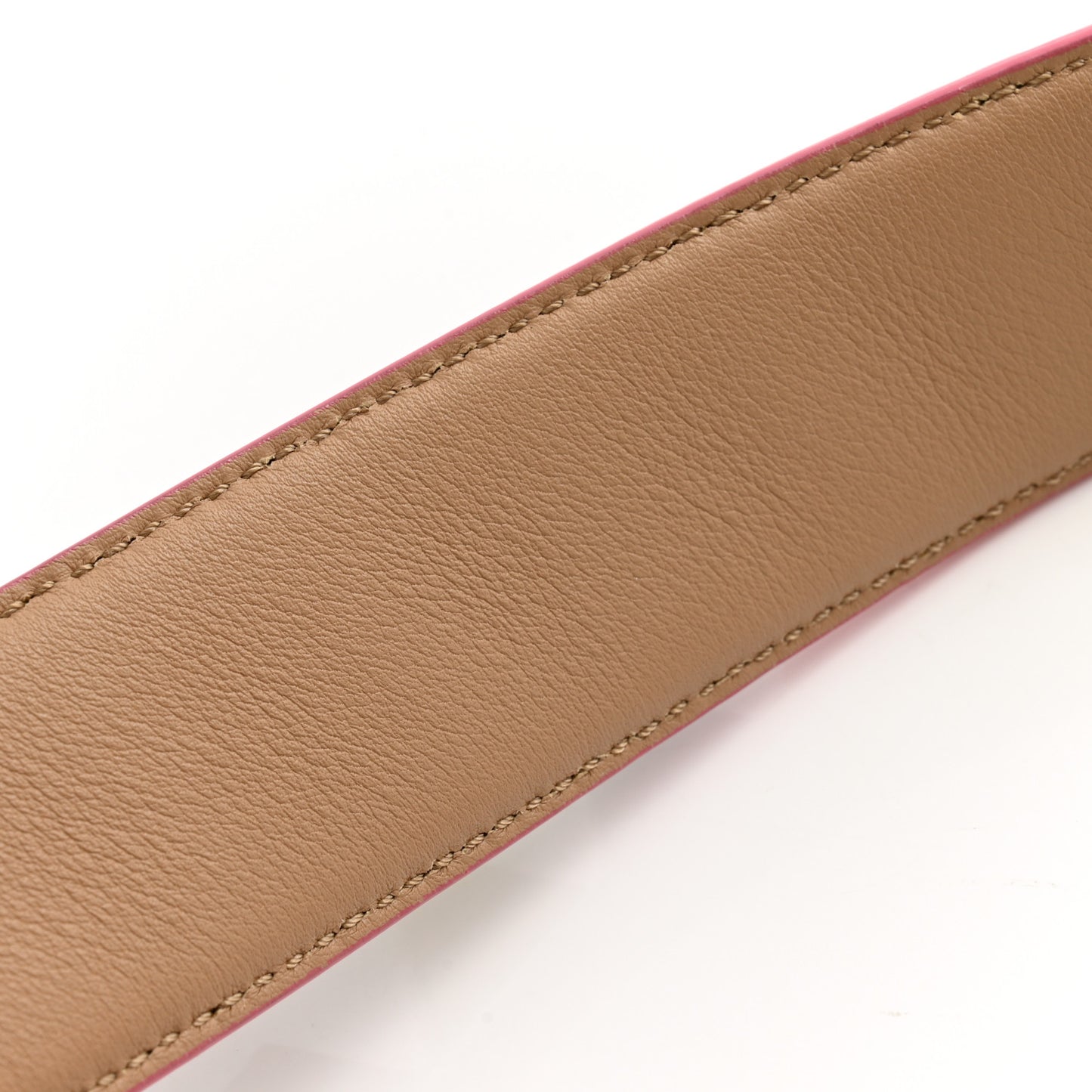 Vitello Dolce Plexiglass Bi-Color Studded Strap You White Ice Cuoio Multicolor