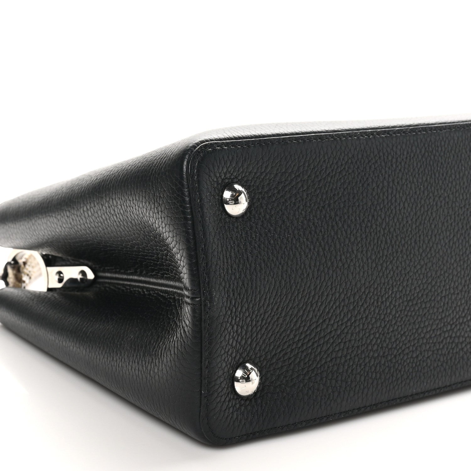 Louis Vuitton Taurillon Snakeskin Capucines MM Black 8 of 9