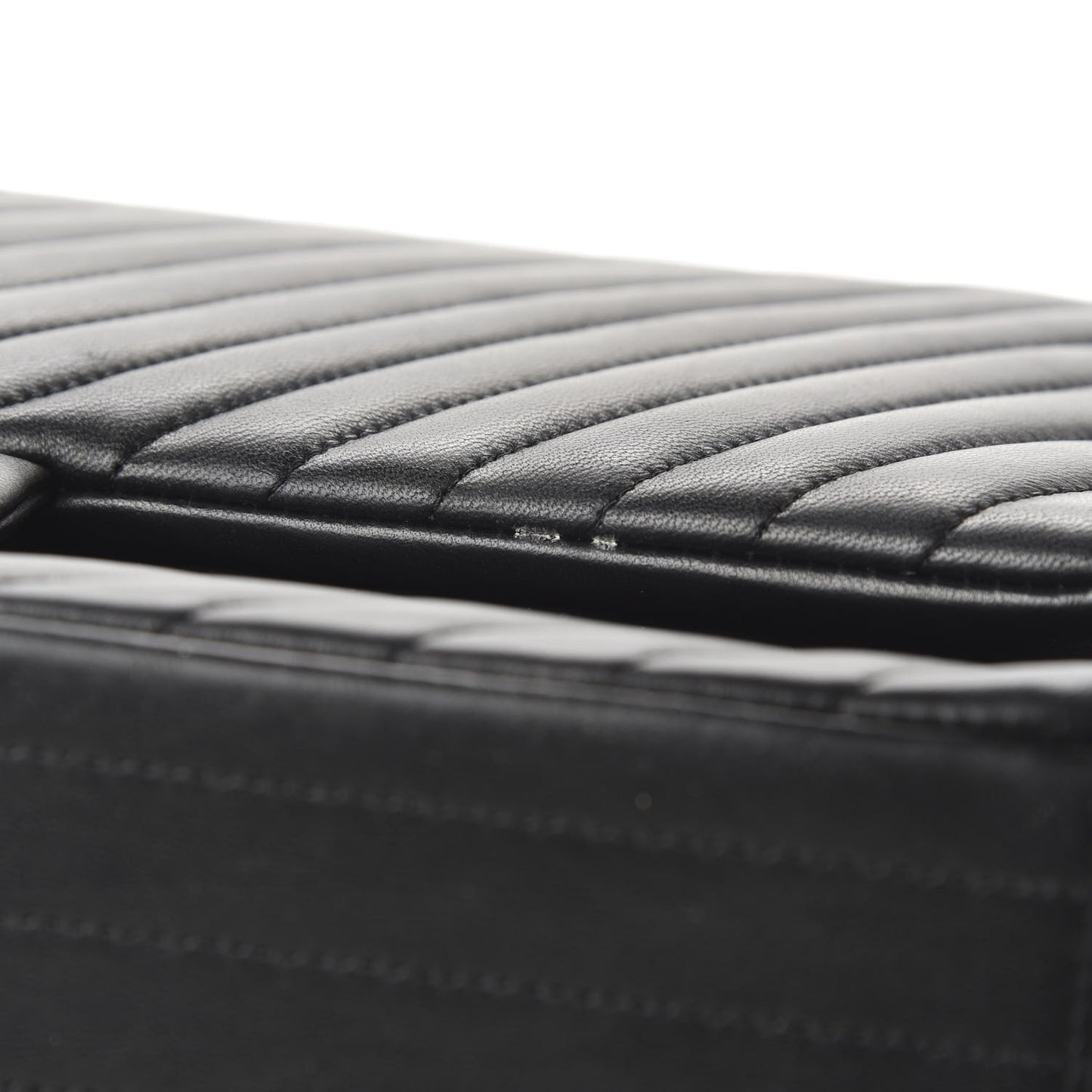 Lambskin Chevron Quilted Maxi Double Flap Black