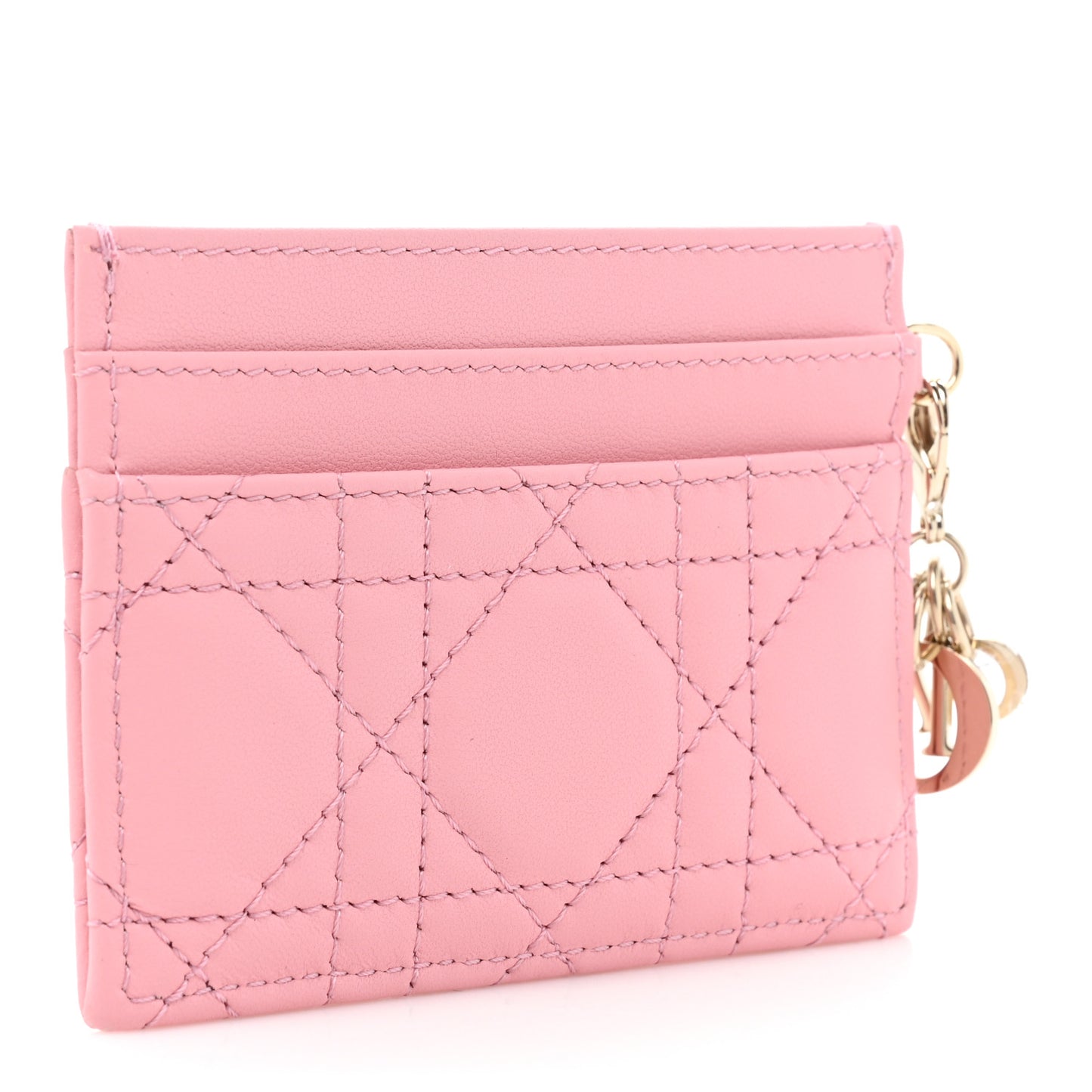 Lambskin Cannage Lady Dior Five-Slots Card Holder Melacoton