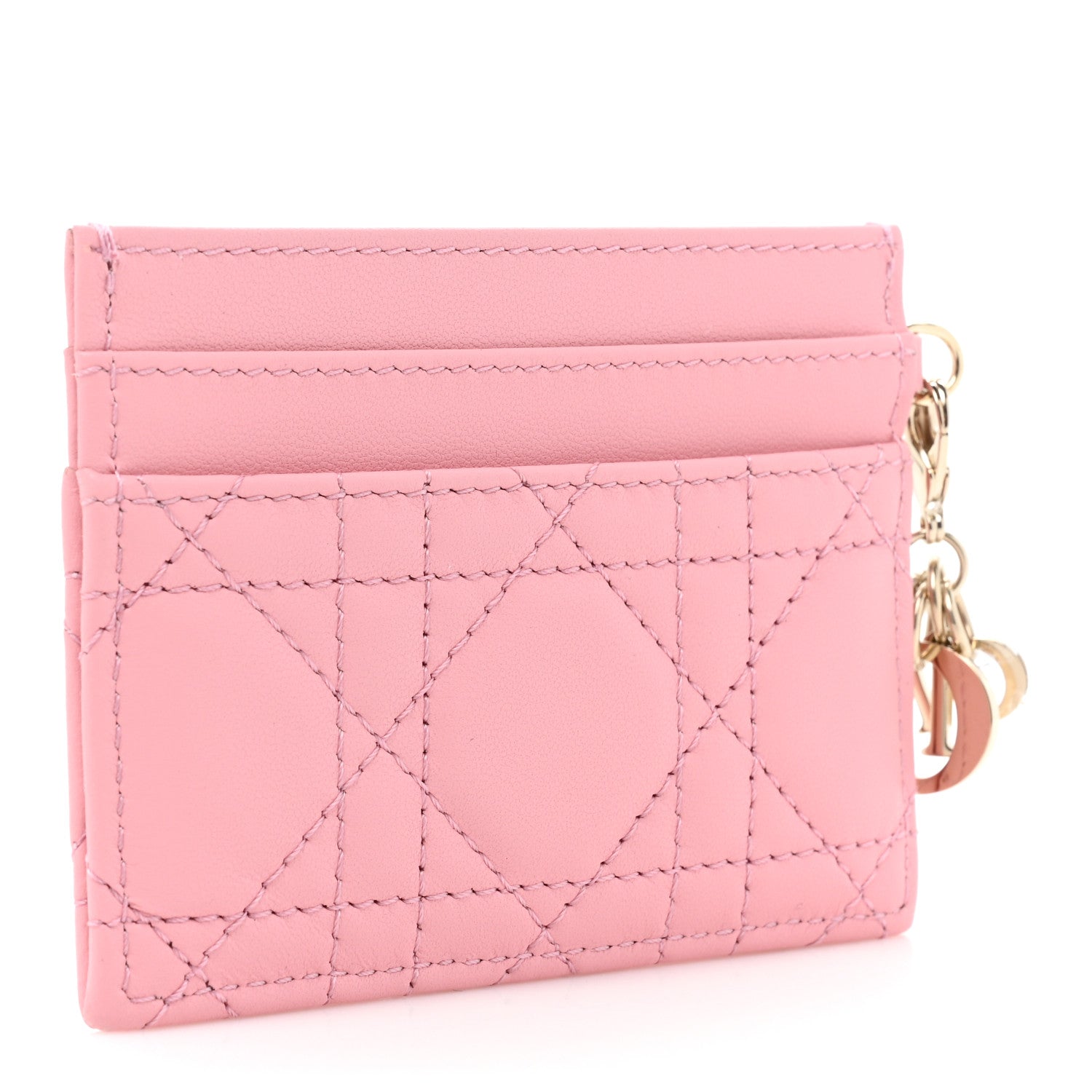 Christian Dior Lambskin Cannage Lady Dior Five-Slots Card Holder Melacoton 3 of 10