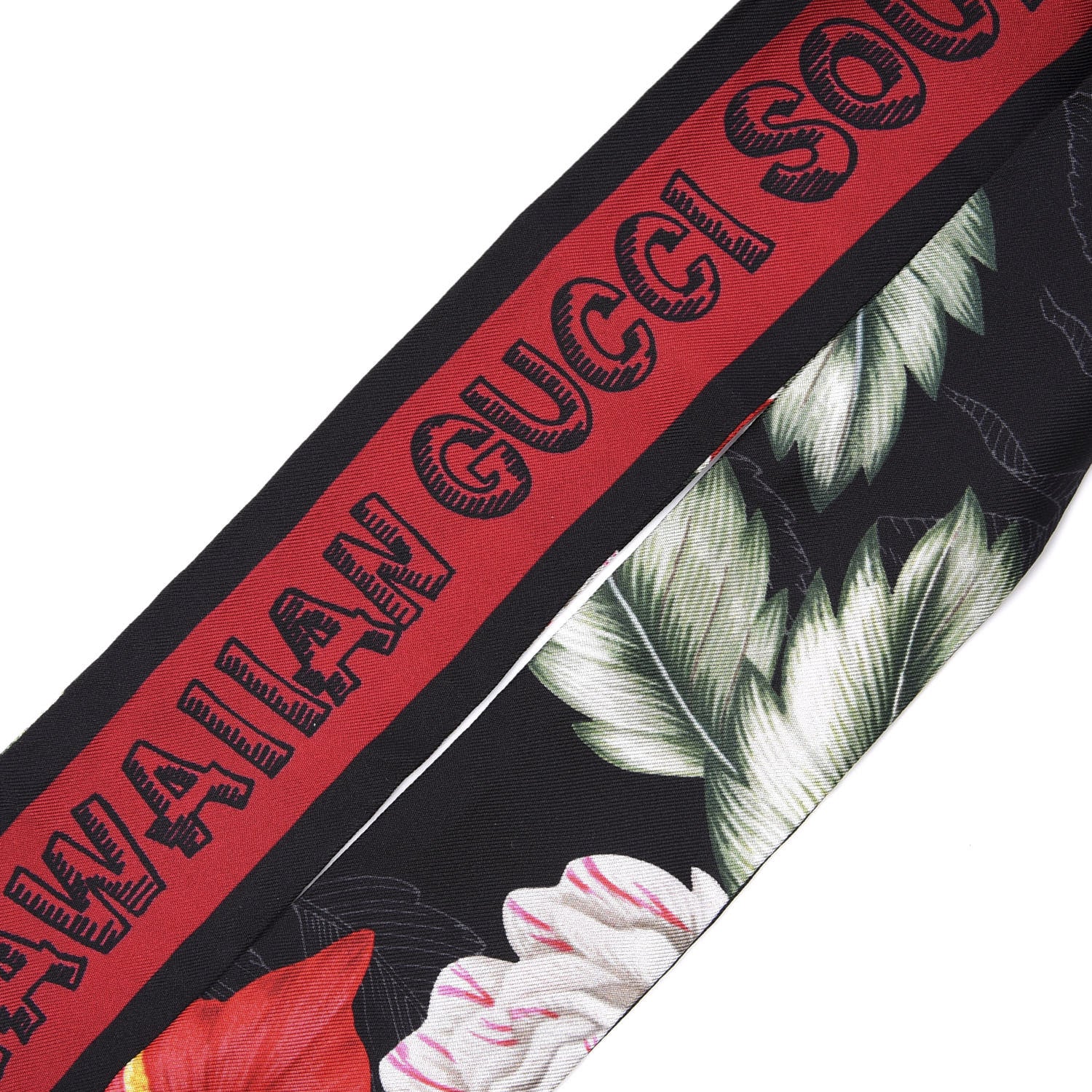 Gucci Silk Twill Haway Neck Bow Scarf Black 3 of 4