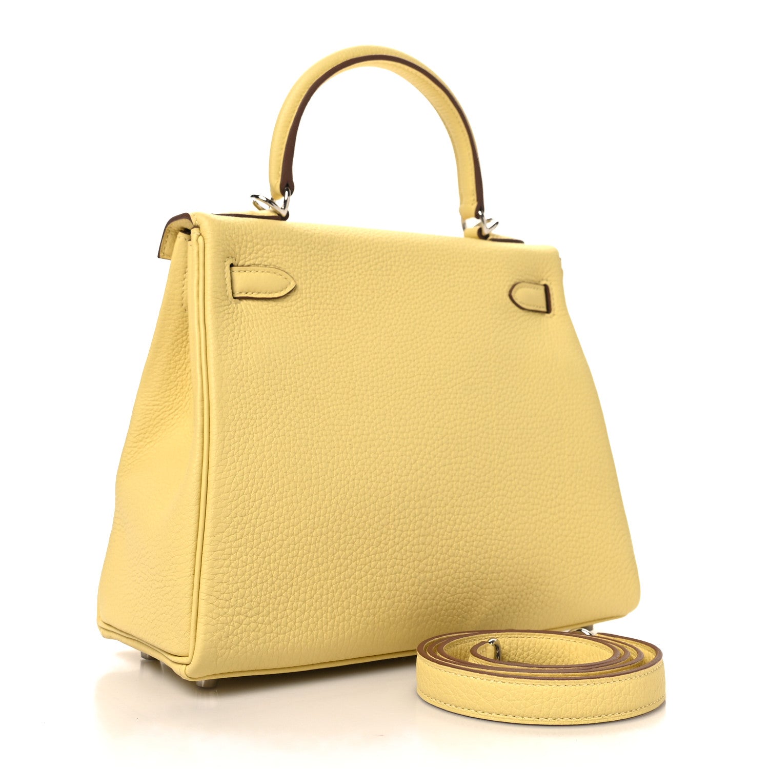 Hermes Togo Kelly Retourne 25 Jaune Poussin 3 of 11