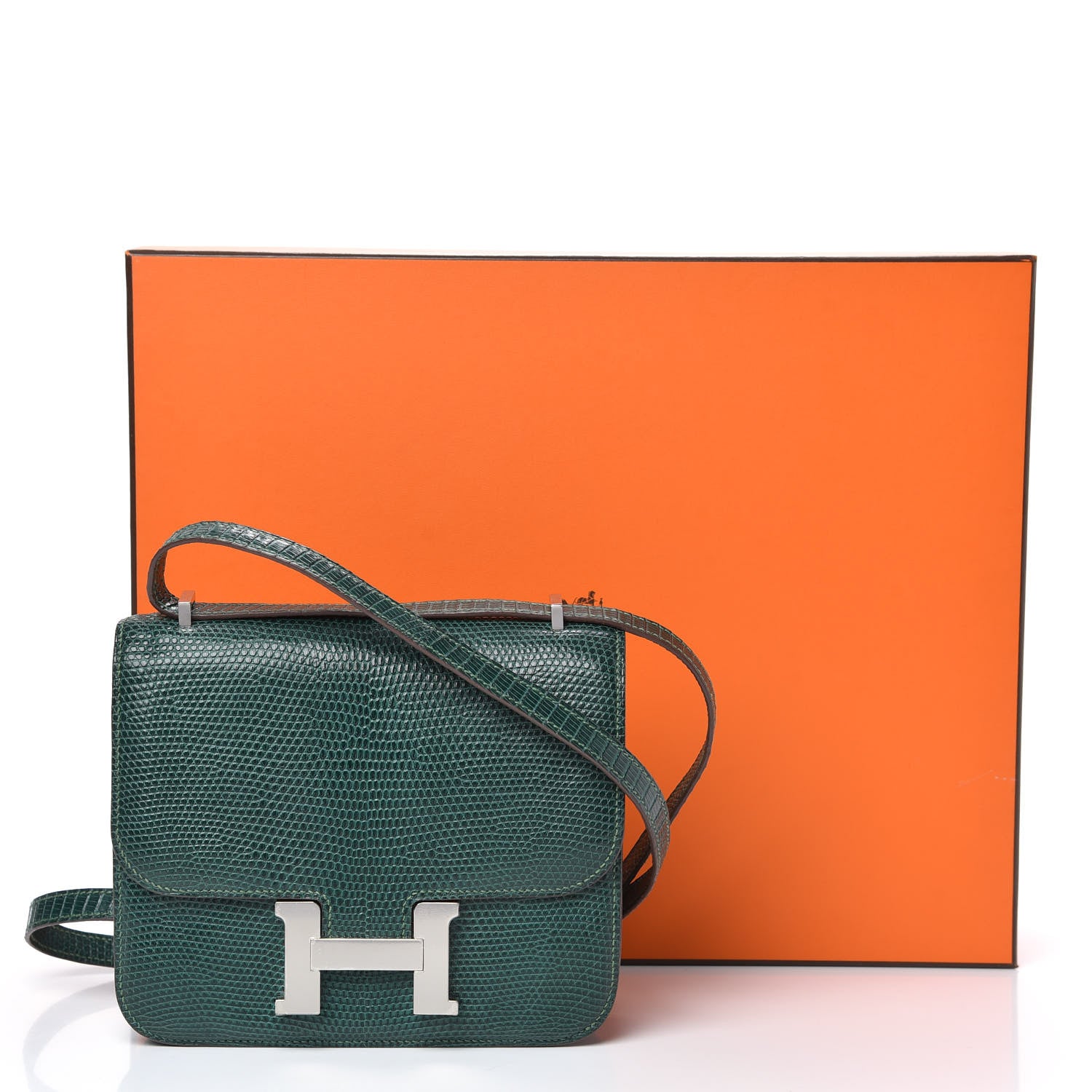 Hermes Lizard Constance 18 Malachite 17 of 17