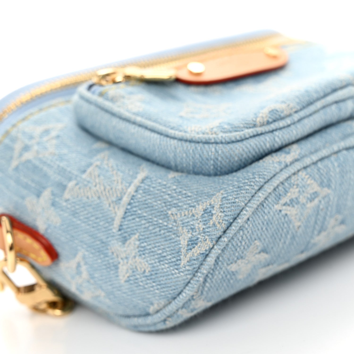 Louis Vuitton Monogram Denim Mini Bumbag Sky Blue 8 of 10