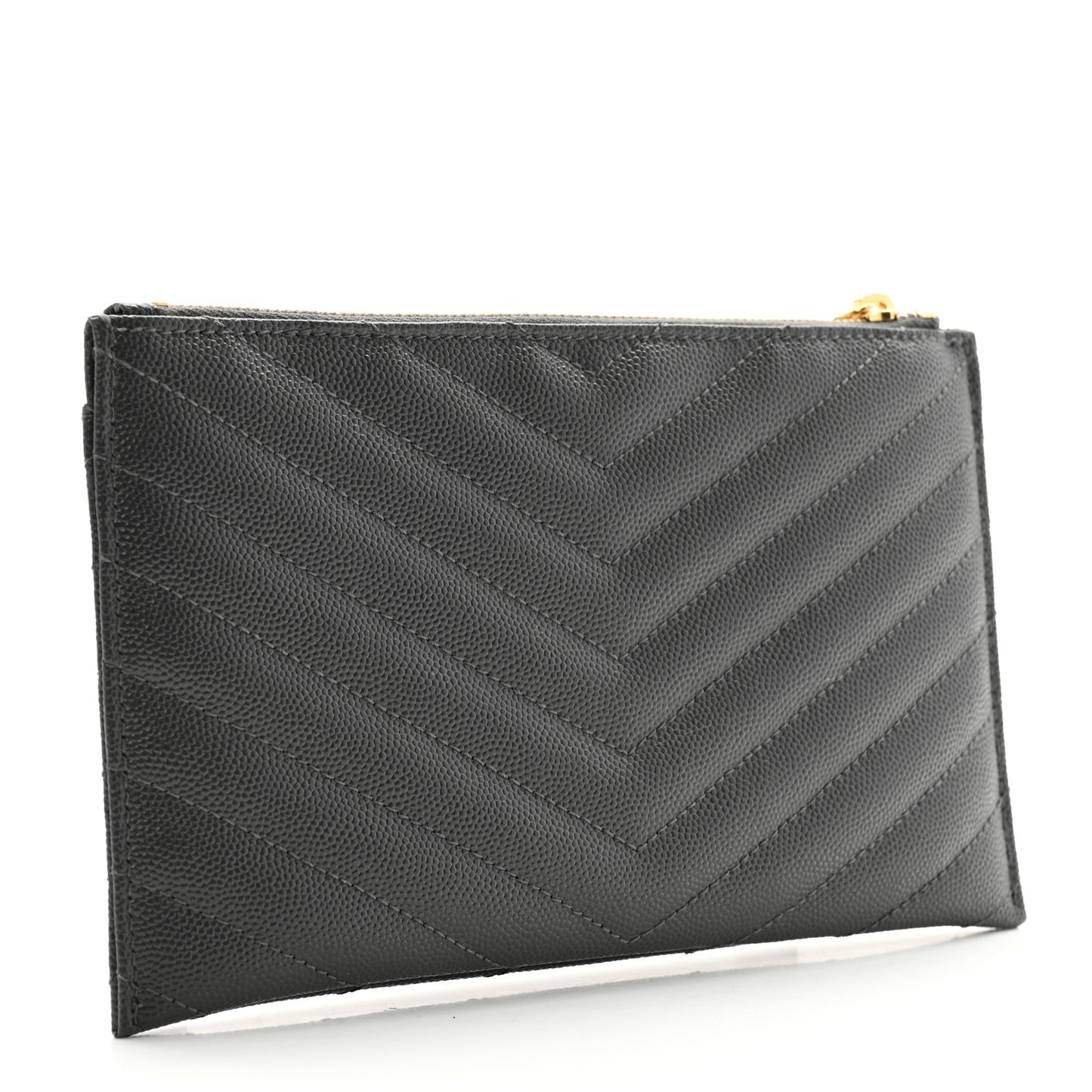 Grain De Poudre Matelasse Chevron Monogram Bill Pouch Storm
