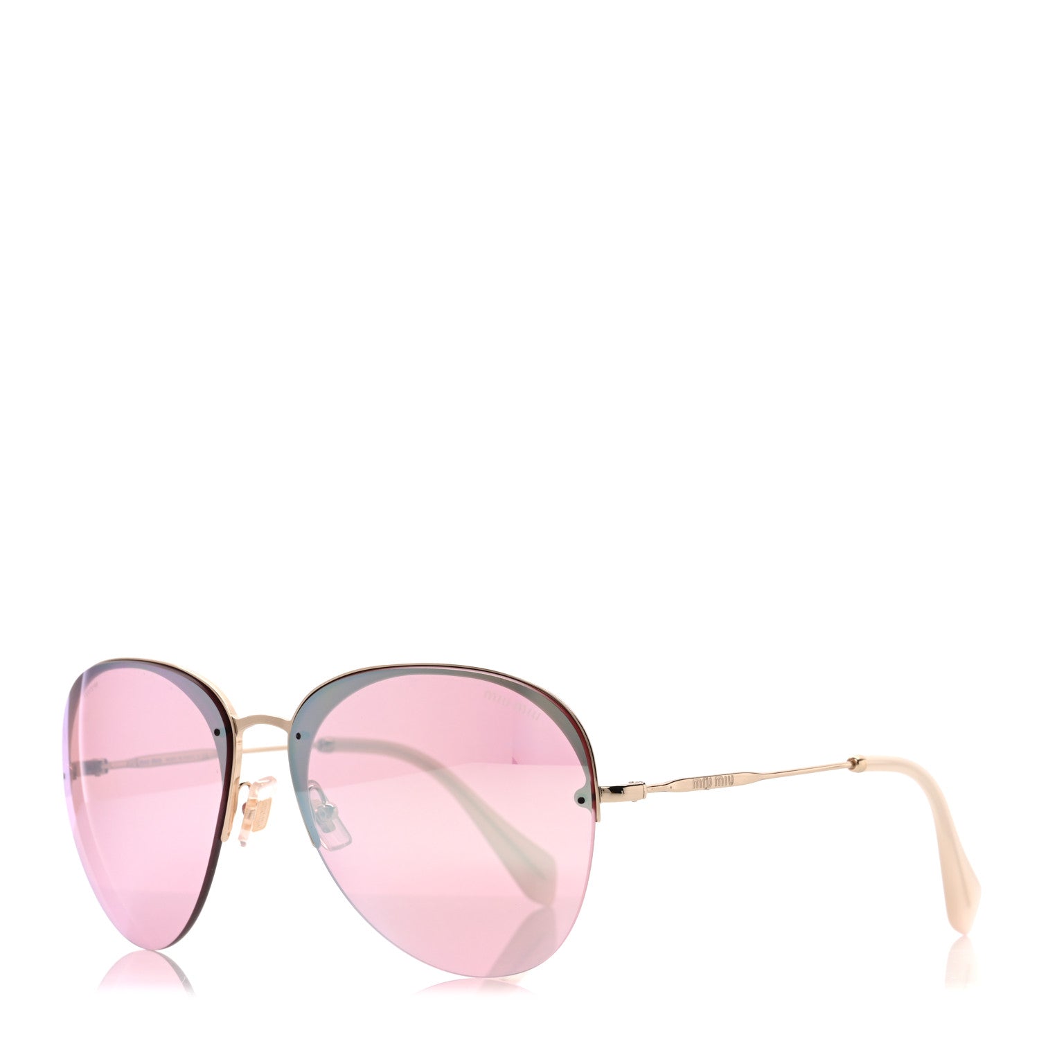 Miu Miu Aviator Sunglasses SMU53P Gold 1811784 – FASHIONPHILE display picture 1