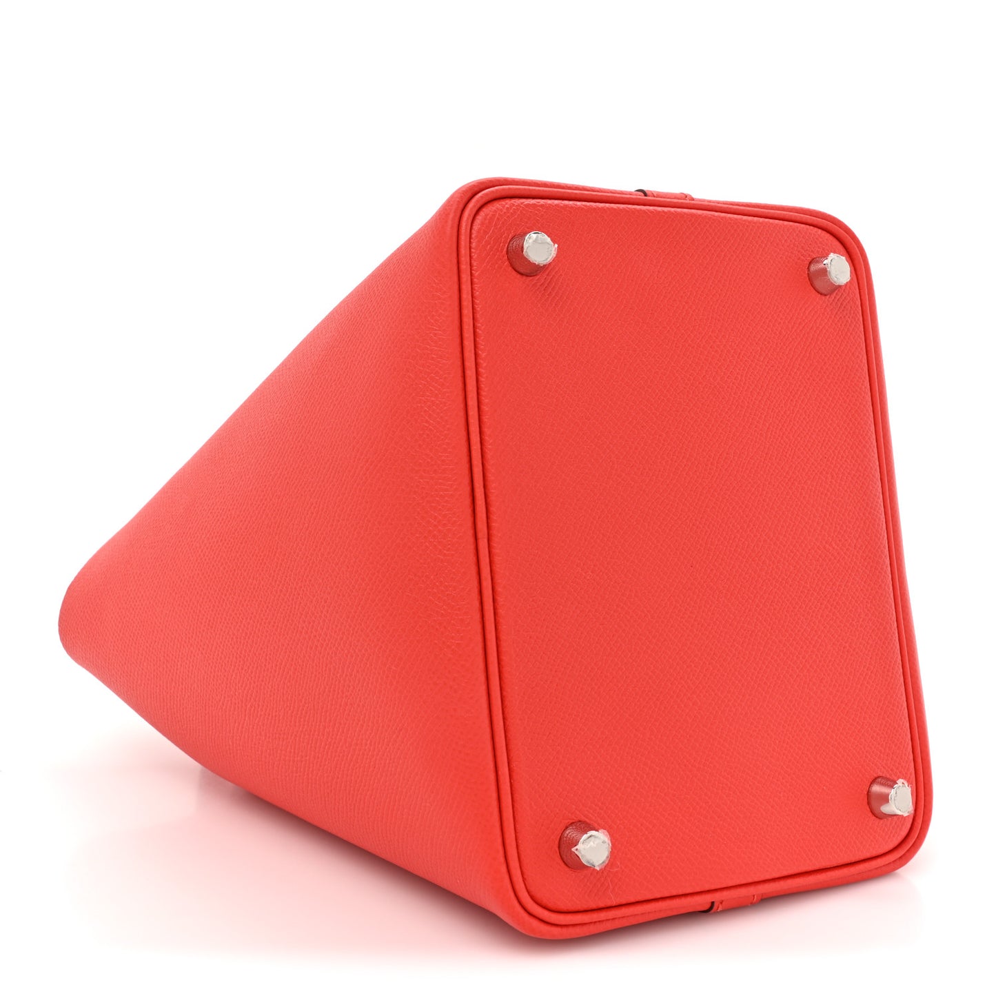 Epsom Tressage De Cuir Picotin Lock 18 PM Rouge Coeur Bleu du Nord Rouge H