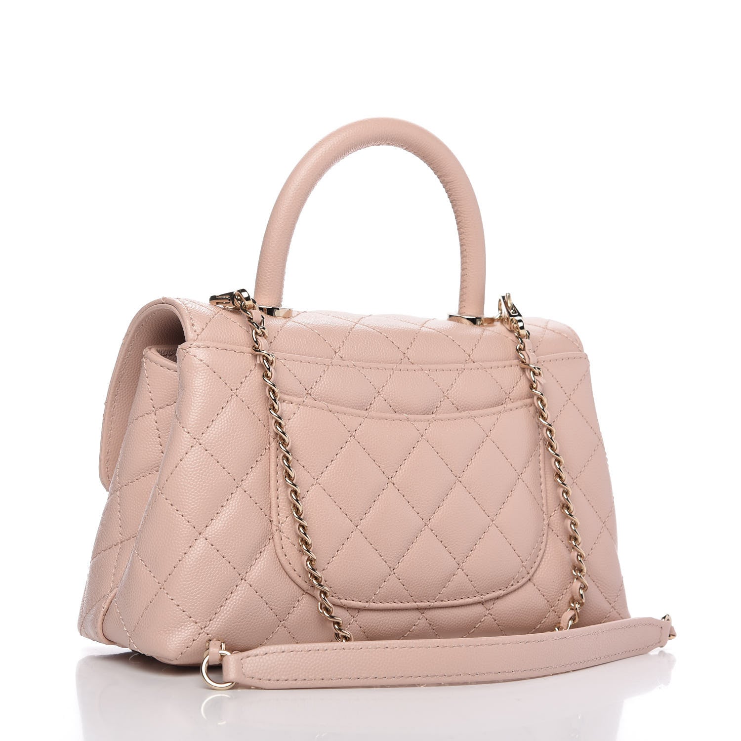 Chanel Caviar Quilted Mini Coco Handle Flap Light Pink 3 of 11