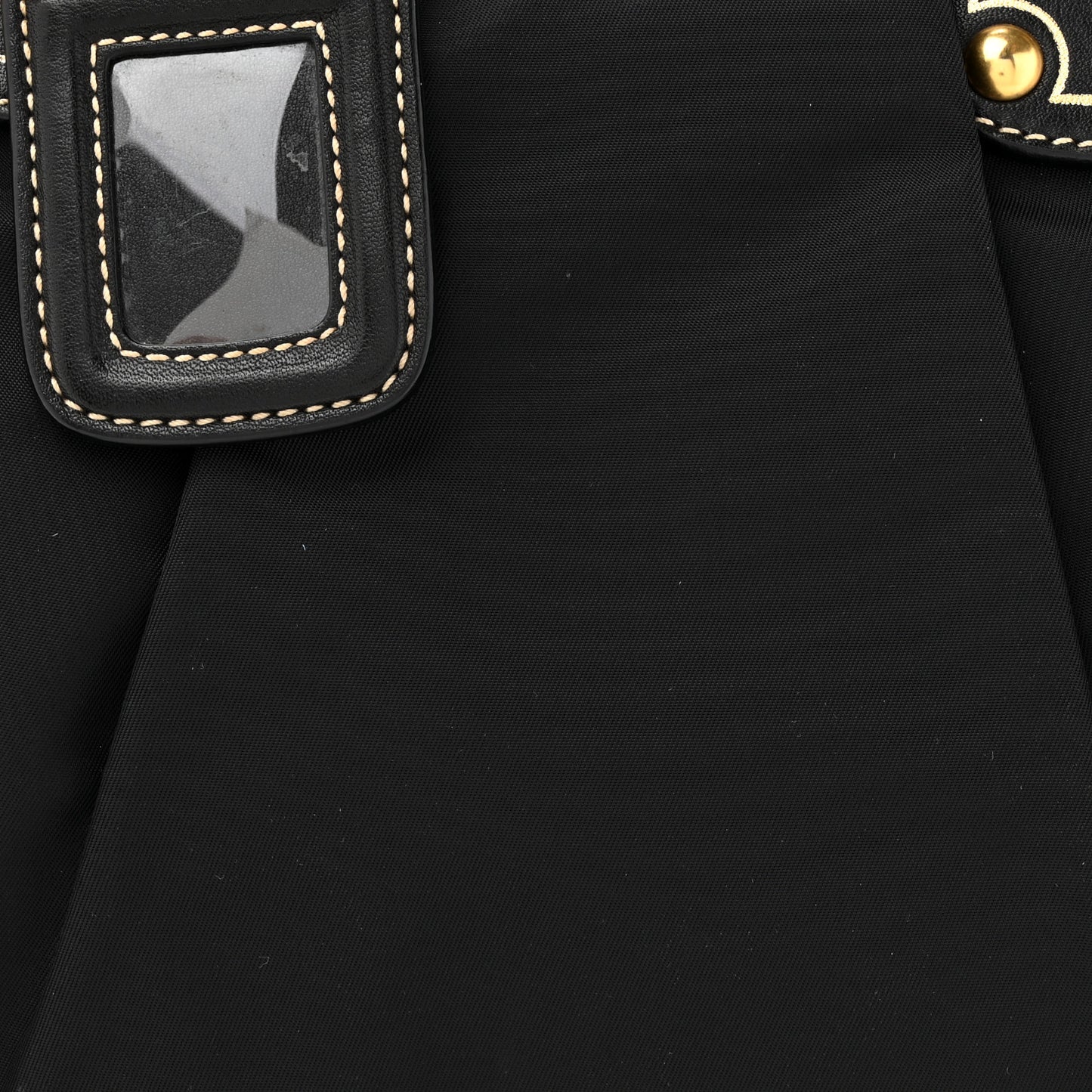 Tessuto Nylon Soft Calf Small Tote Black