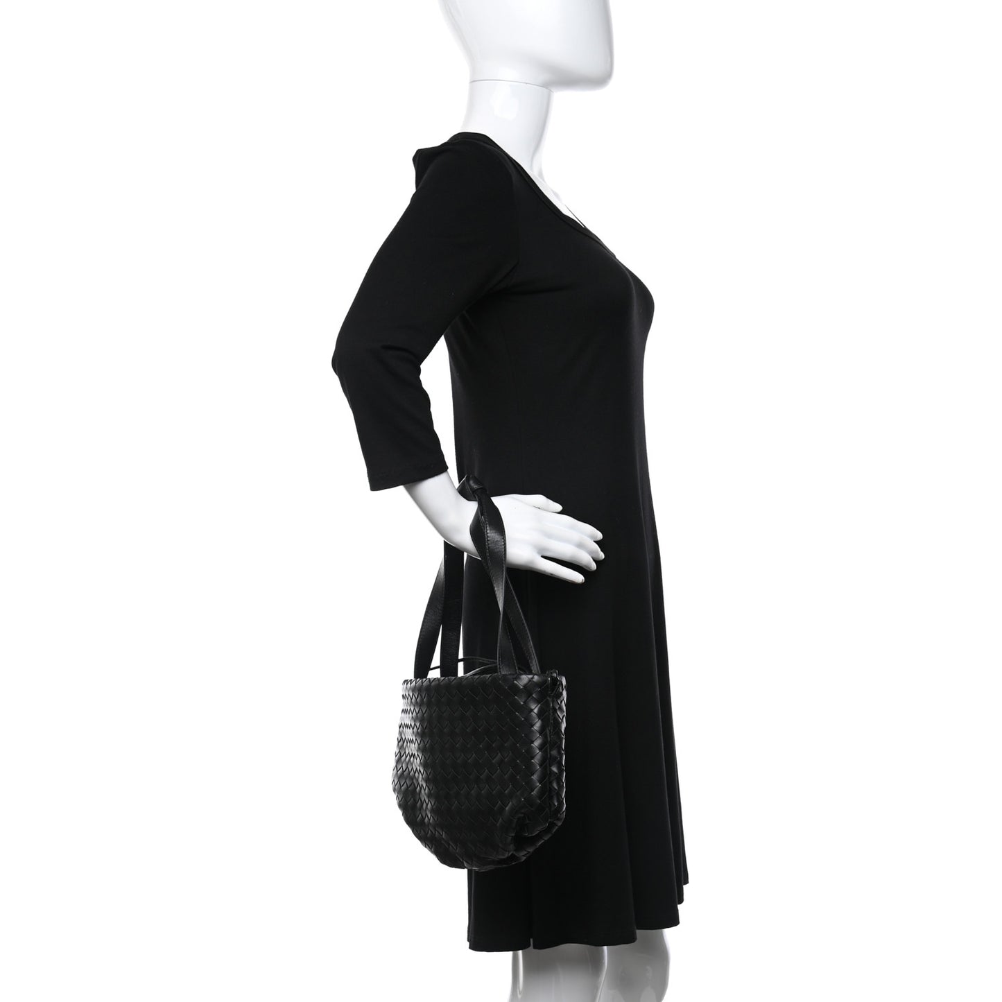 Nappa Intrecciato Small Bulb Black