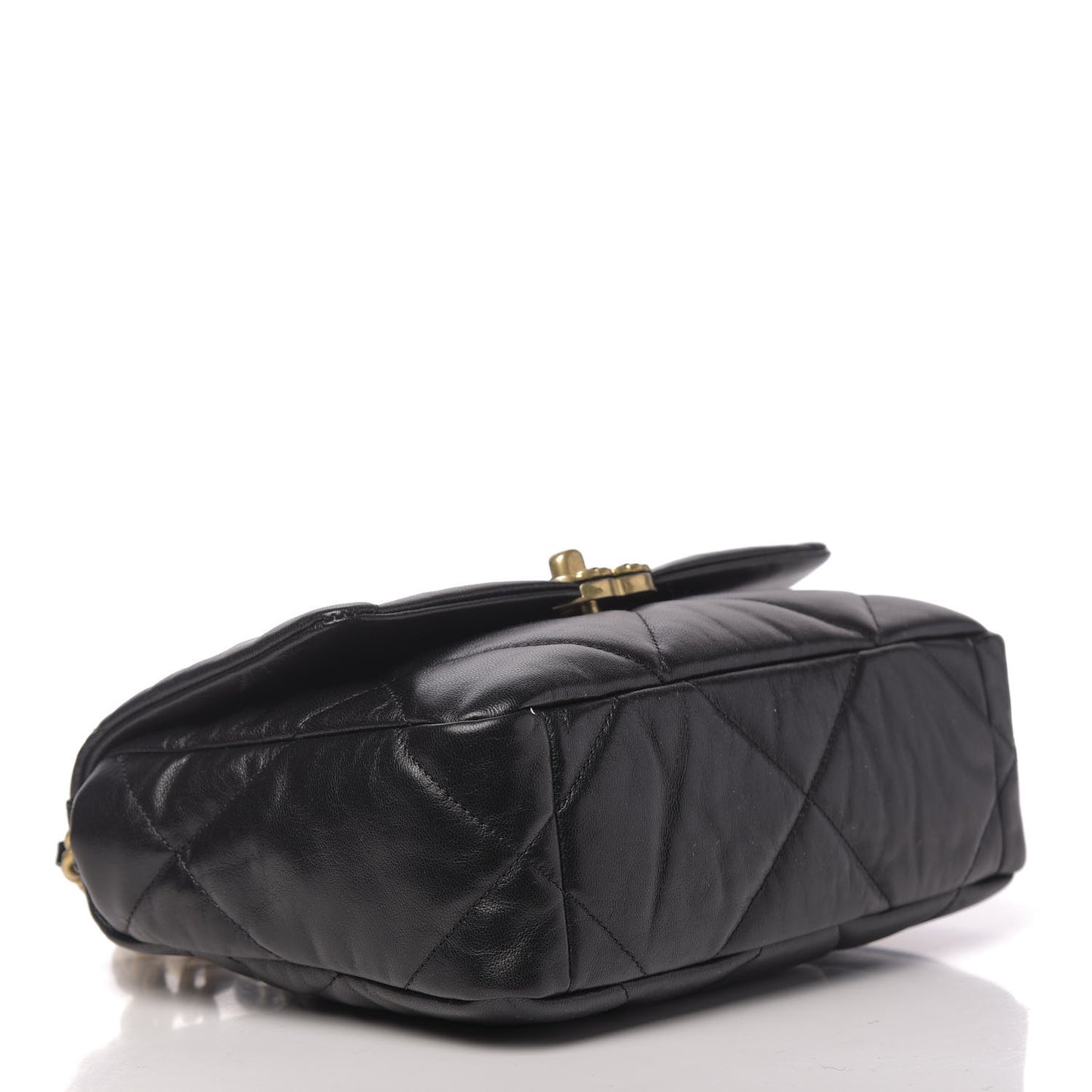 Goatskin Quilted Medium Chanel 19 Flap Black