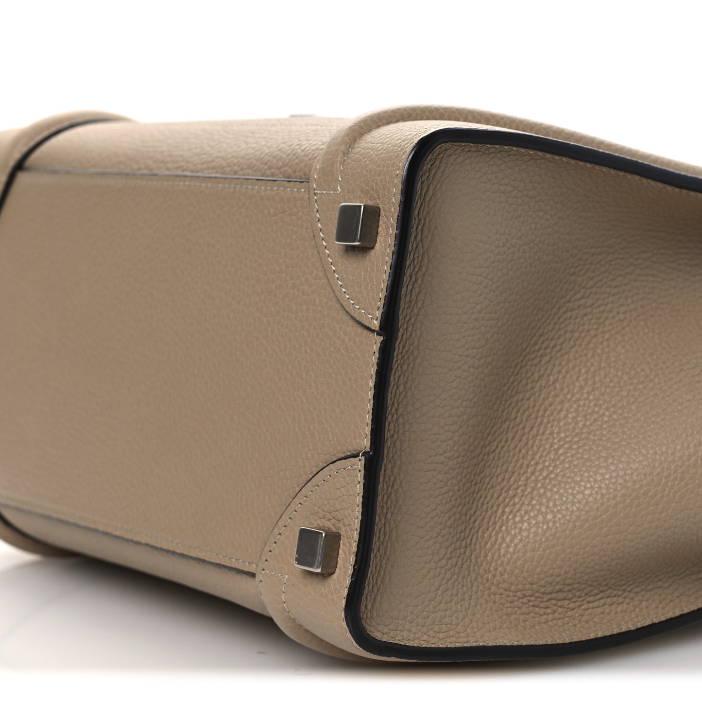 Drummed Calfskin Micro Luggage Dune
