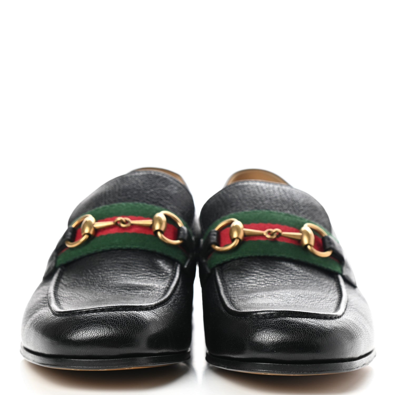 Gucci Havely Kid Web Mens Horsebit Loafers 8 Black 2 of 12