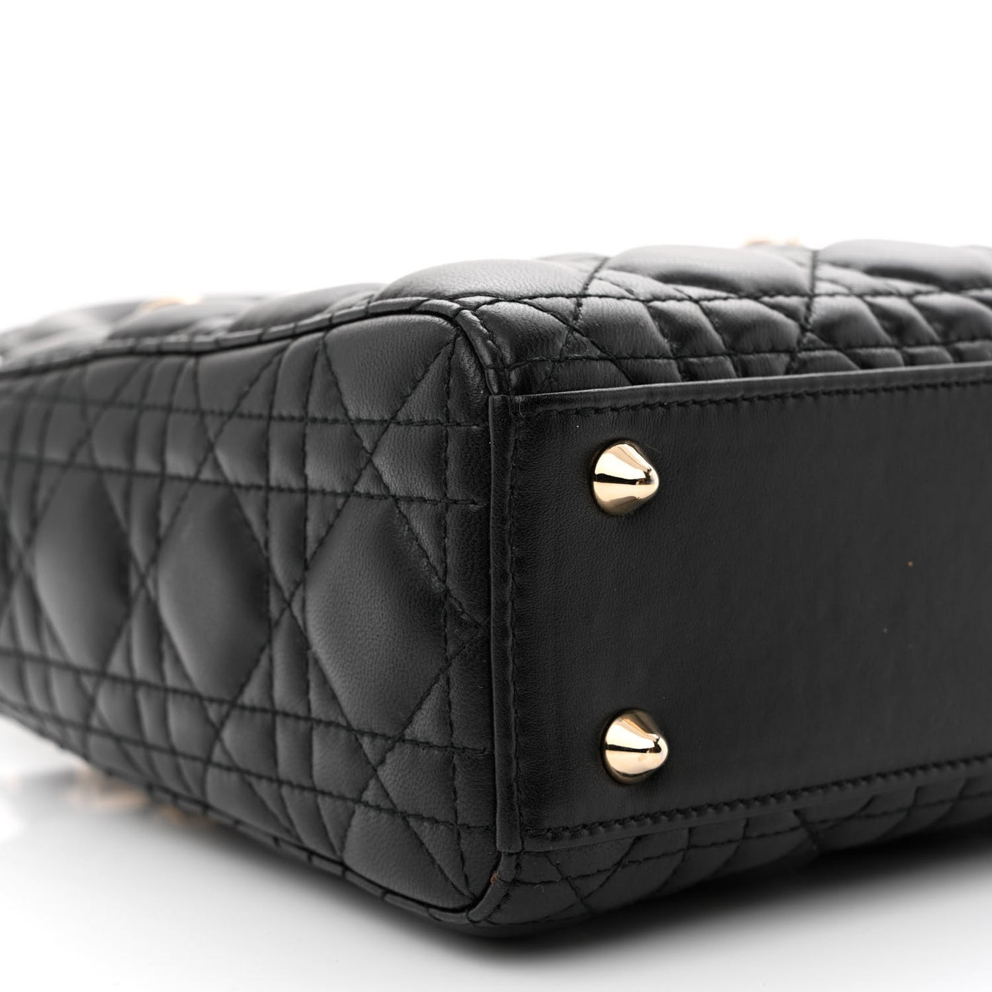 Lambskin Cannage Small Lucky Badges My Lady Dior Black