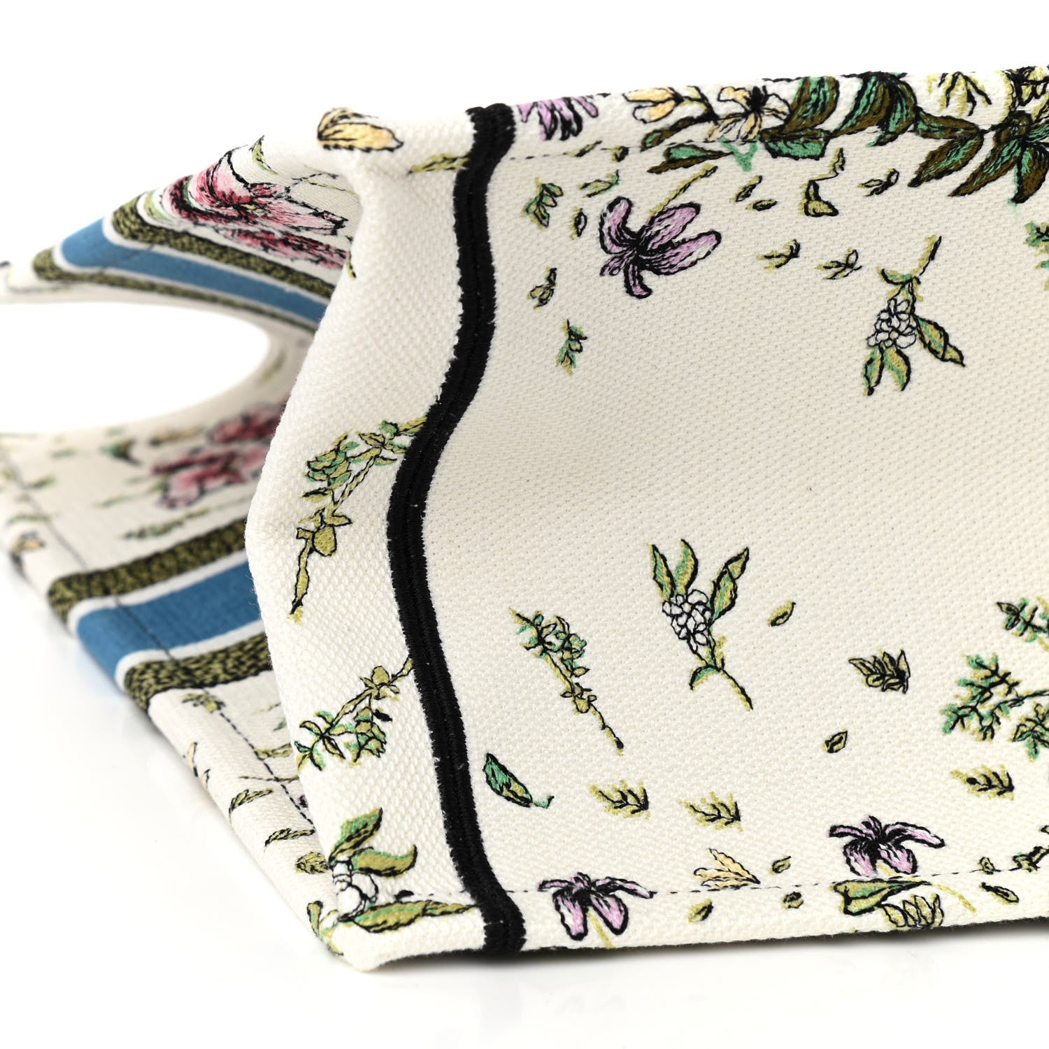 Christian Dior Canvas Embroidered Large D-Constellation Book Tote Latte Multicolor 6 of 13
