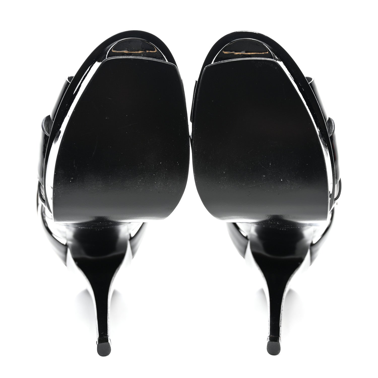 Saint Laurent Patent Tribute 105 Platform Sandals 38 Black 5 of 7