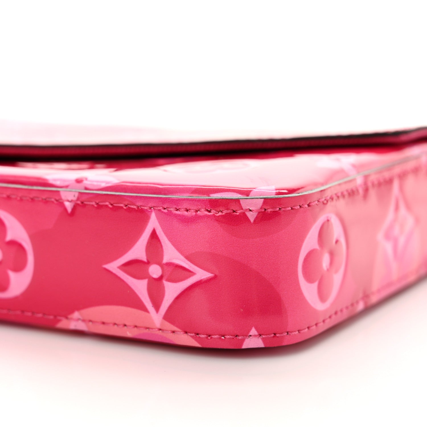 Louis Vuitton Vernis Valentine Pochette Felicie Chain Wallet Fuchsia 10 of 10