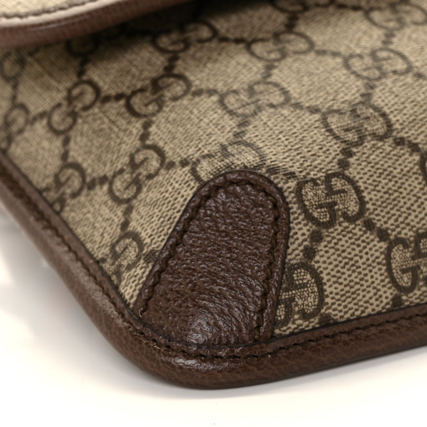 GG Supreme Monogram Neo Vintage Web Belt Bag Brown
