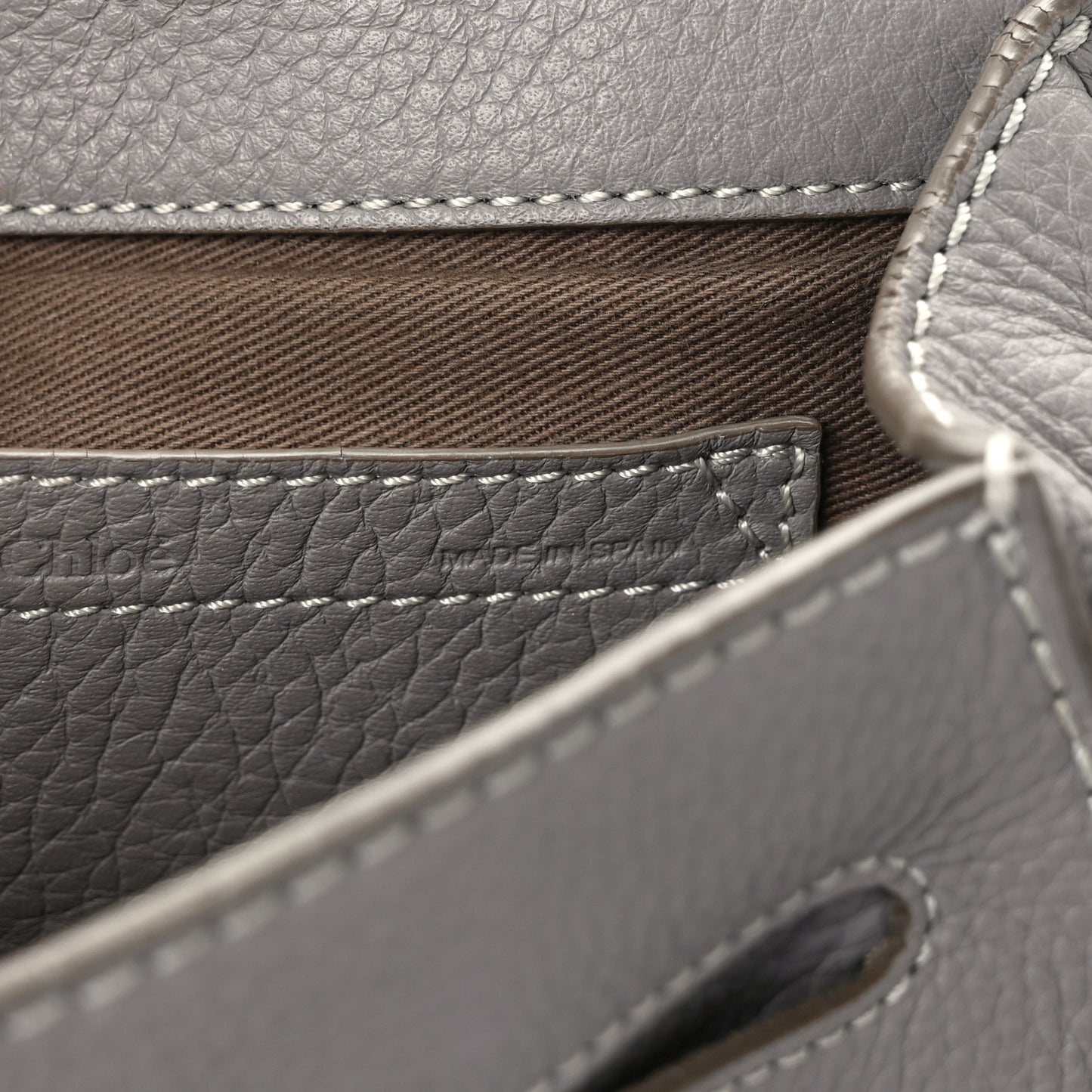 Calfskin Mini Marcie Round Crossbody Bag Cashmere Grey