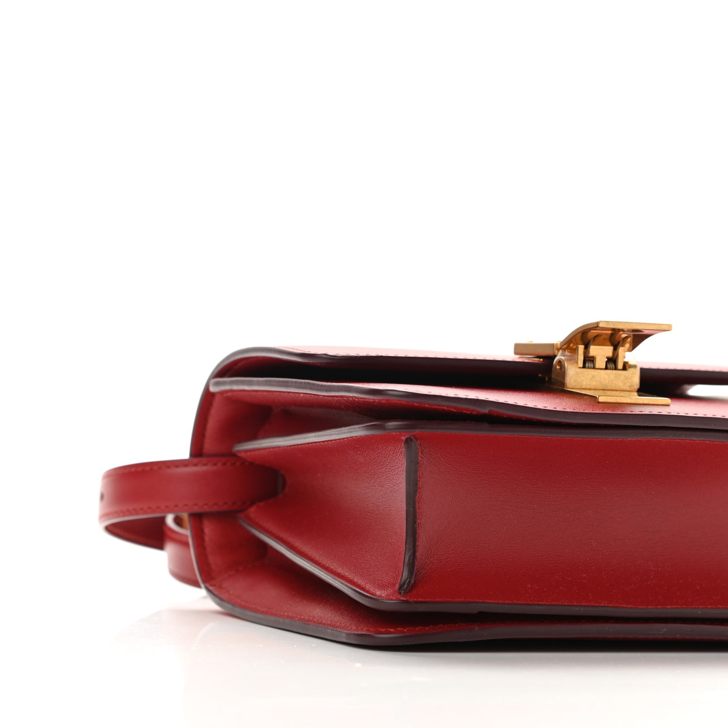 Smooth Calfskin Small Classic Box Flap Bag Red