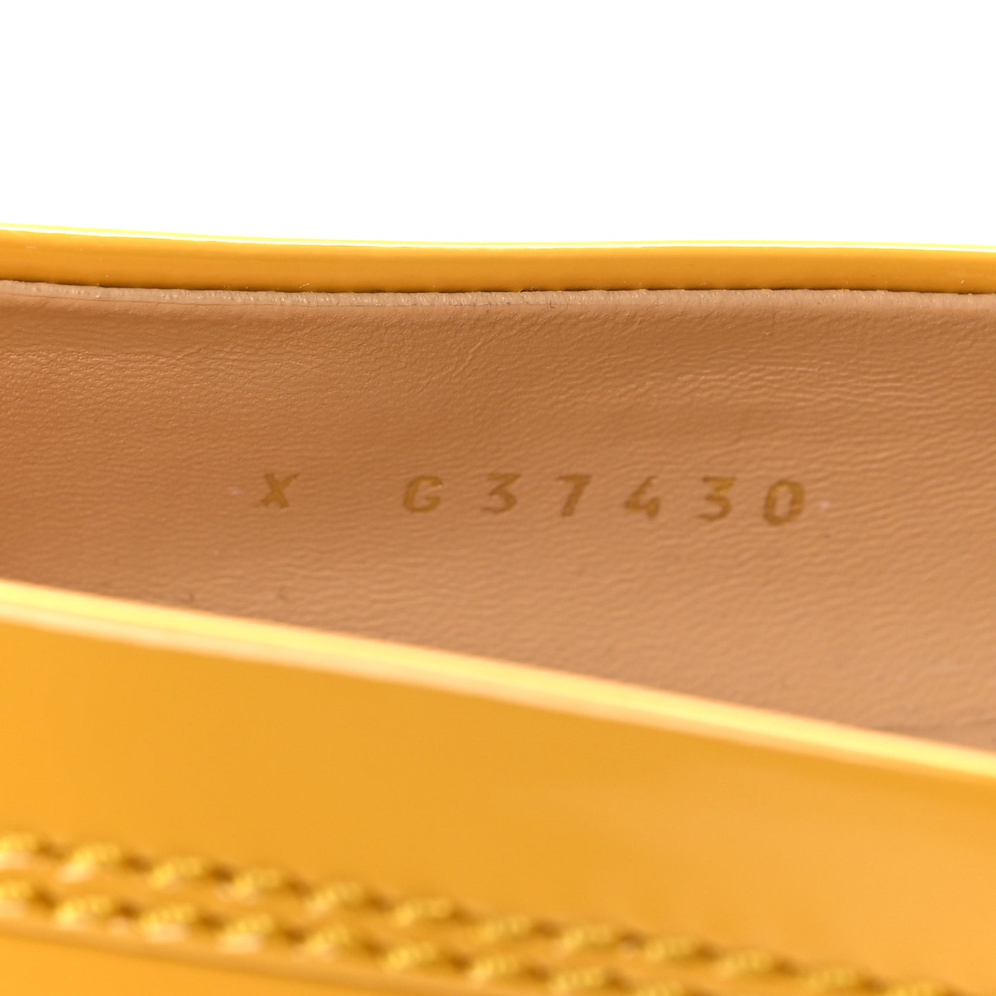 Shiny Calfskin Logo Loafers 39 Yellow