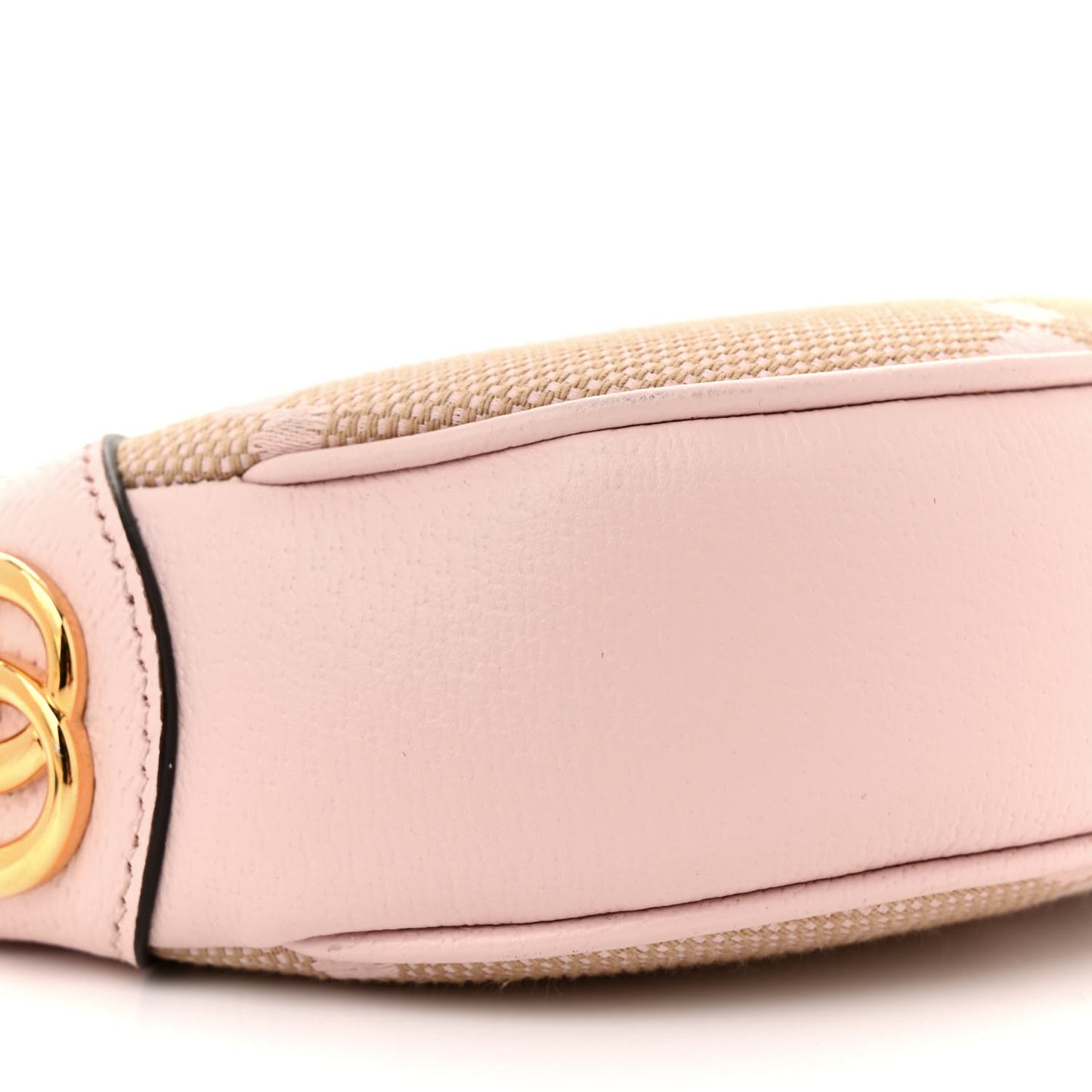 Monogram Jumbo GG Textured Dollar Calfskin Mini Ophidia Half Moon Hobo Beige Perfect Pink