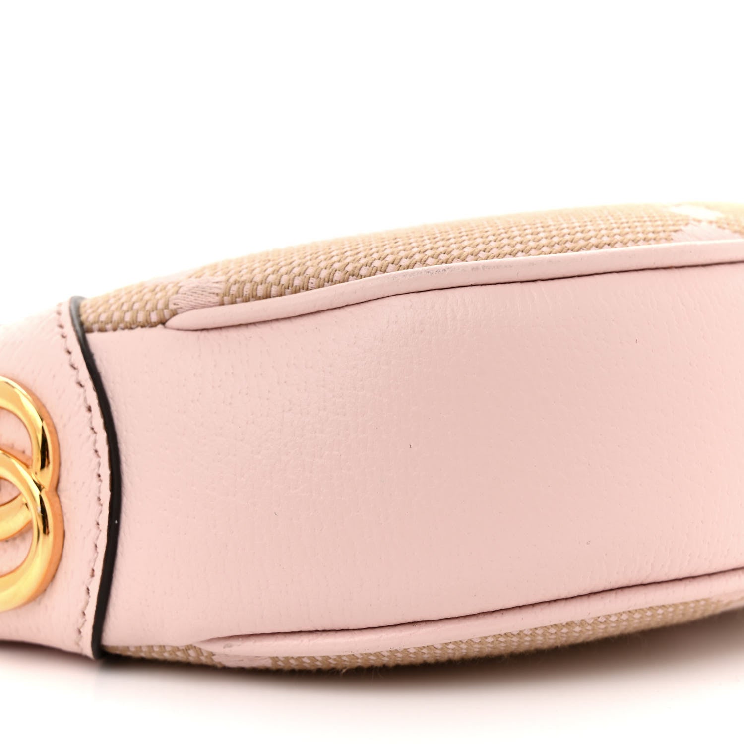 Gucci Monogram Jumbo GG Textured Dollar Calfskin Mini Ophidia Half Moon Hobo Beige Perfect Pink 9 of 11