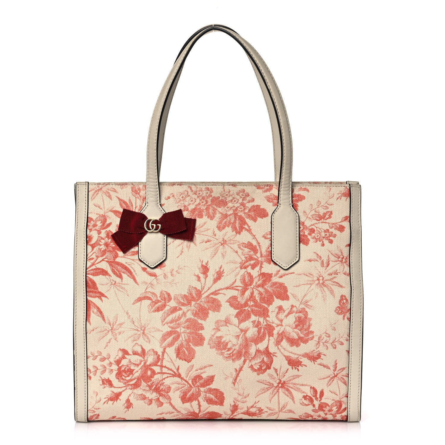 Gucci Canvas Herbarium Print Tote Red 1041295 – FASHIONPHILE