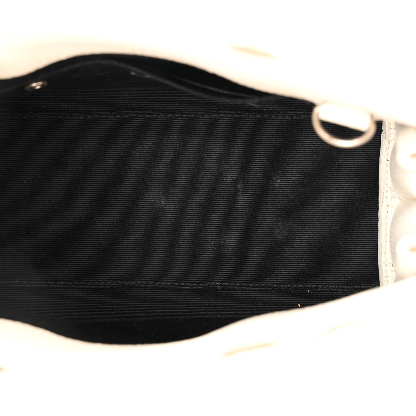 Grained Calfskin Nano Sac De Jour Dove White