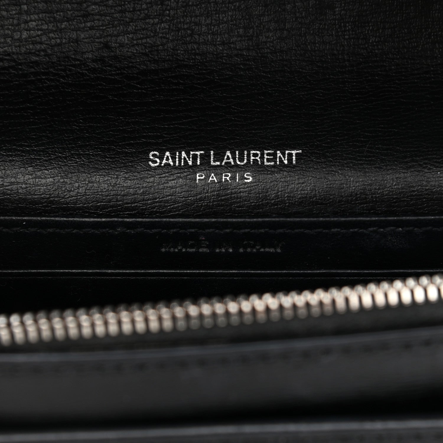 Saint Laurent Calfskin Monogram Sunset Chain Wallet Black 12 of 27