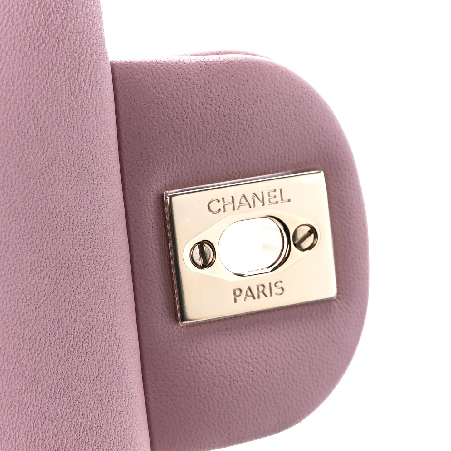 Lambskin Quilted Mini Top Handle Rectangular Flap Light Pink