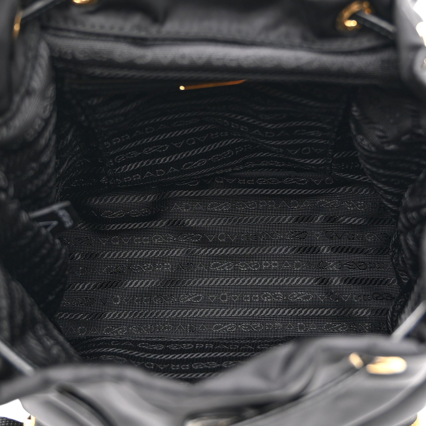 Re-Nylon Tessuto Brushed Calfskin Backpack Black