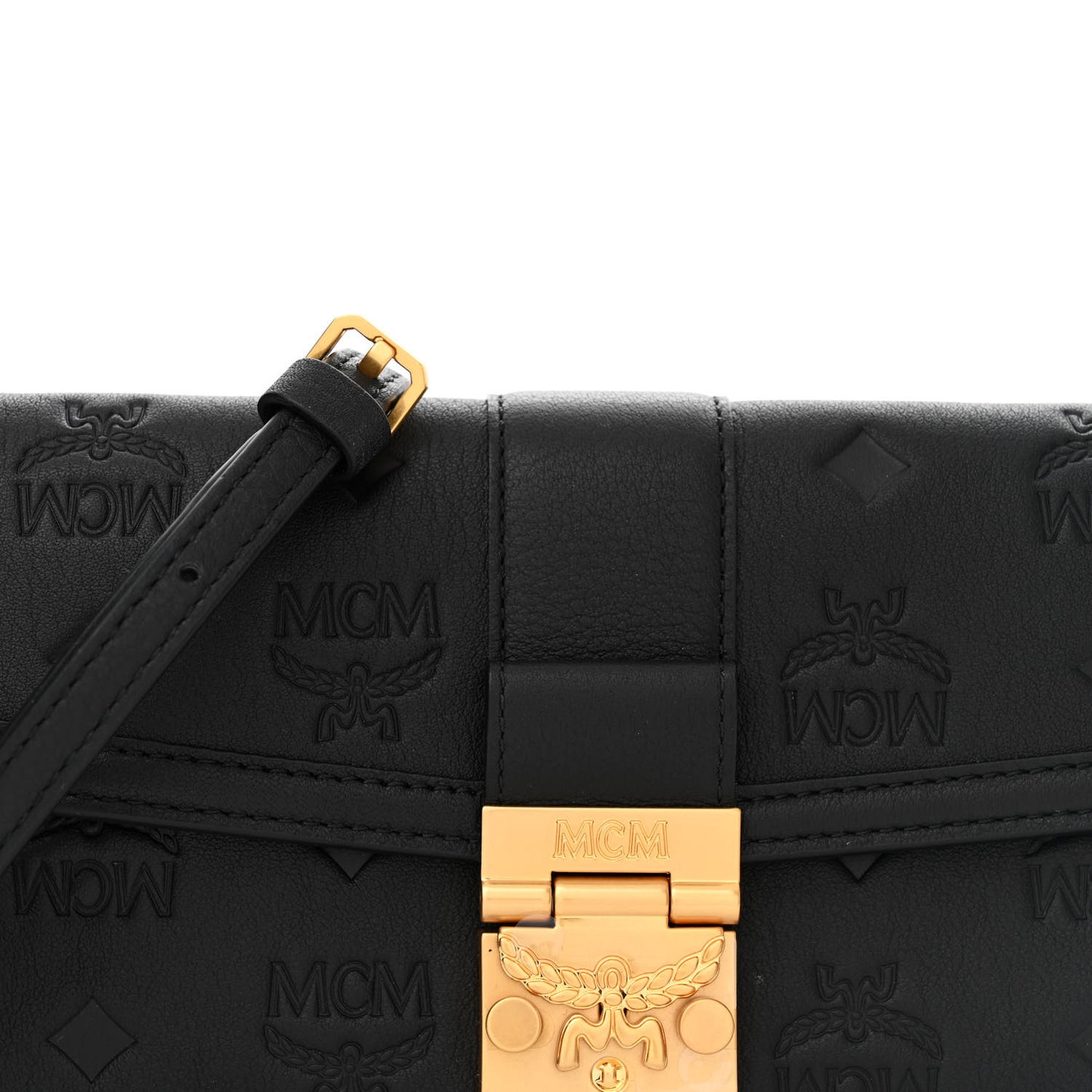 Calfskin Ottomar Monogram Mini Tracy Crossbody Black