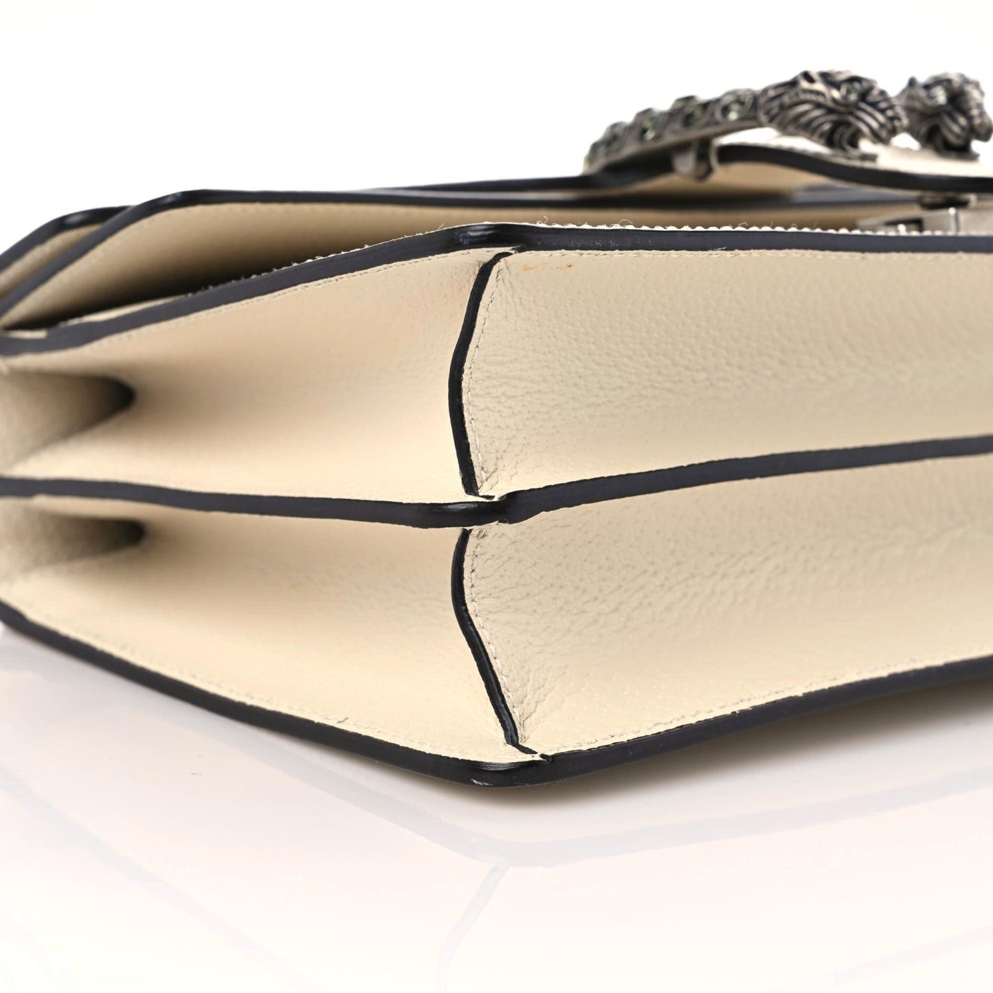 Textured Calfskin Crystal Small Dionysus Shoulder Bag Mystic White
