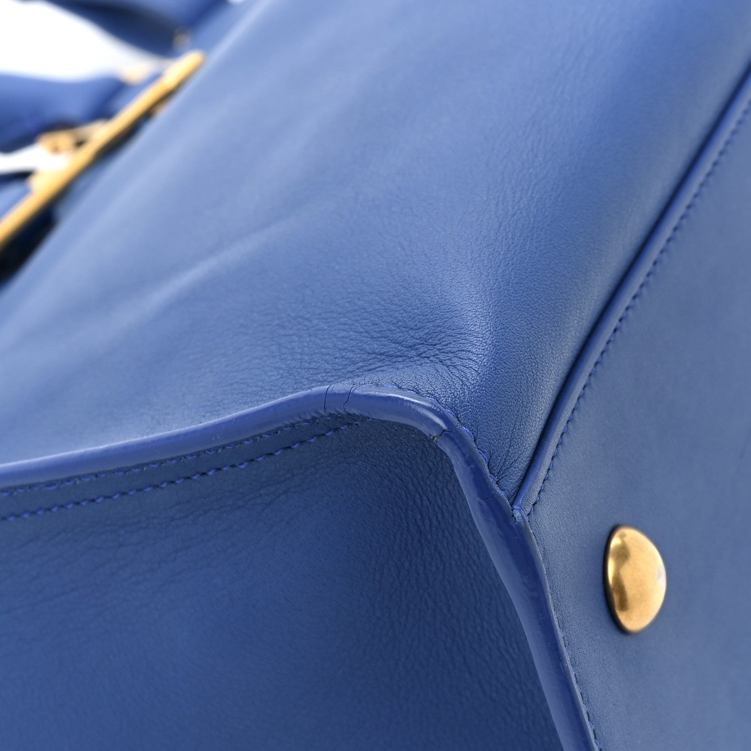 Saint Laurent Calfskin Small Classic Y Cabas Royal Blue 12 of 16