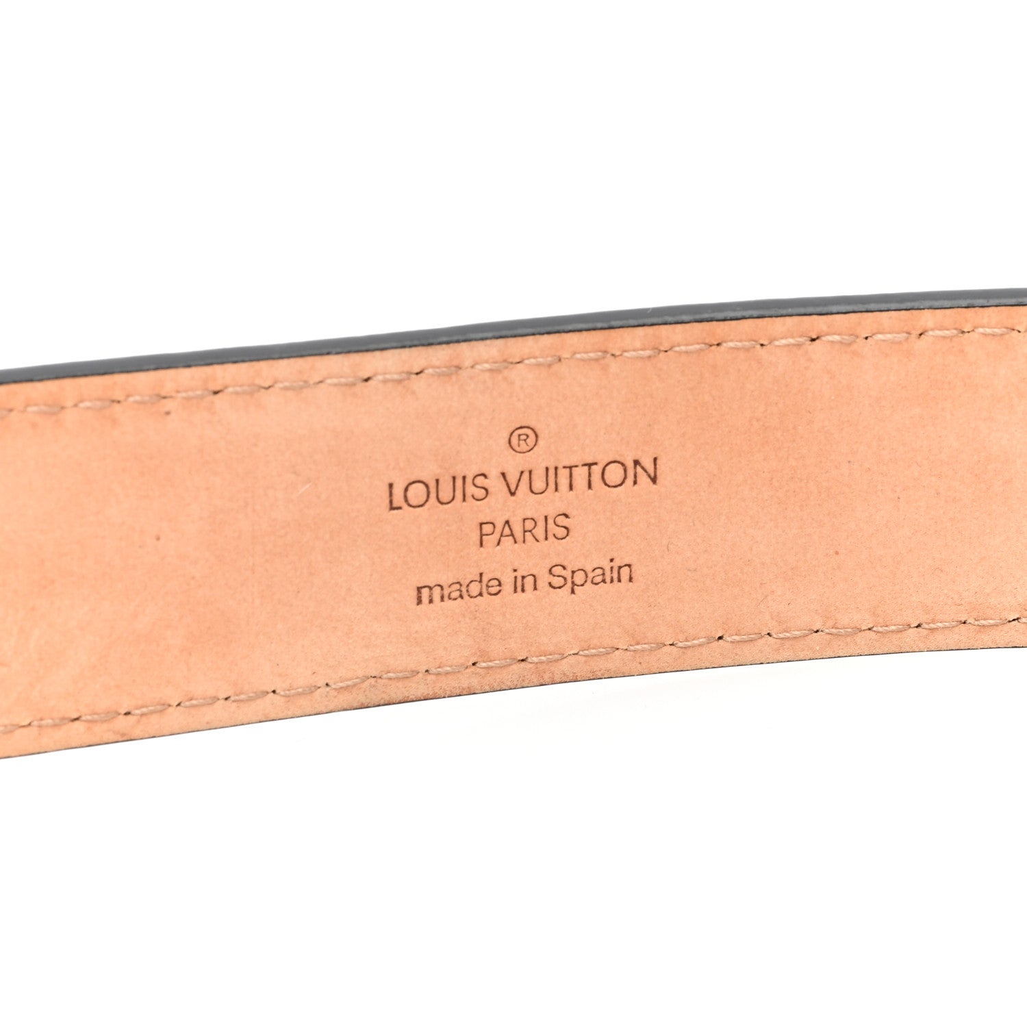 Louis Vuitton Calfskin Jeans Belt 80 32 Black 3 of 6