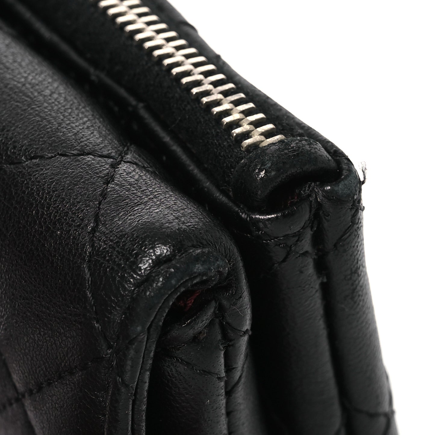 Lambskin Quilted Coin Purse Black